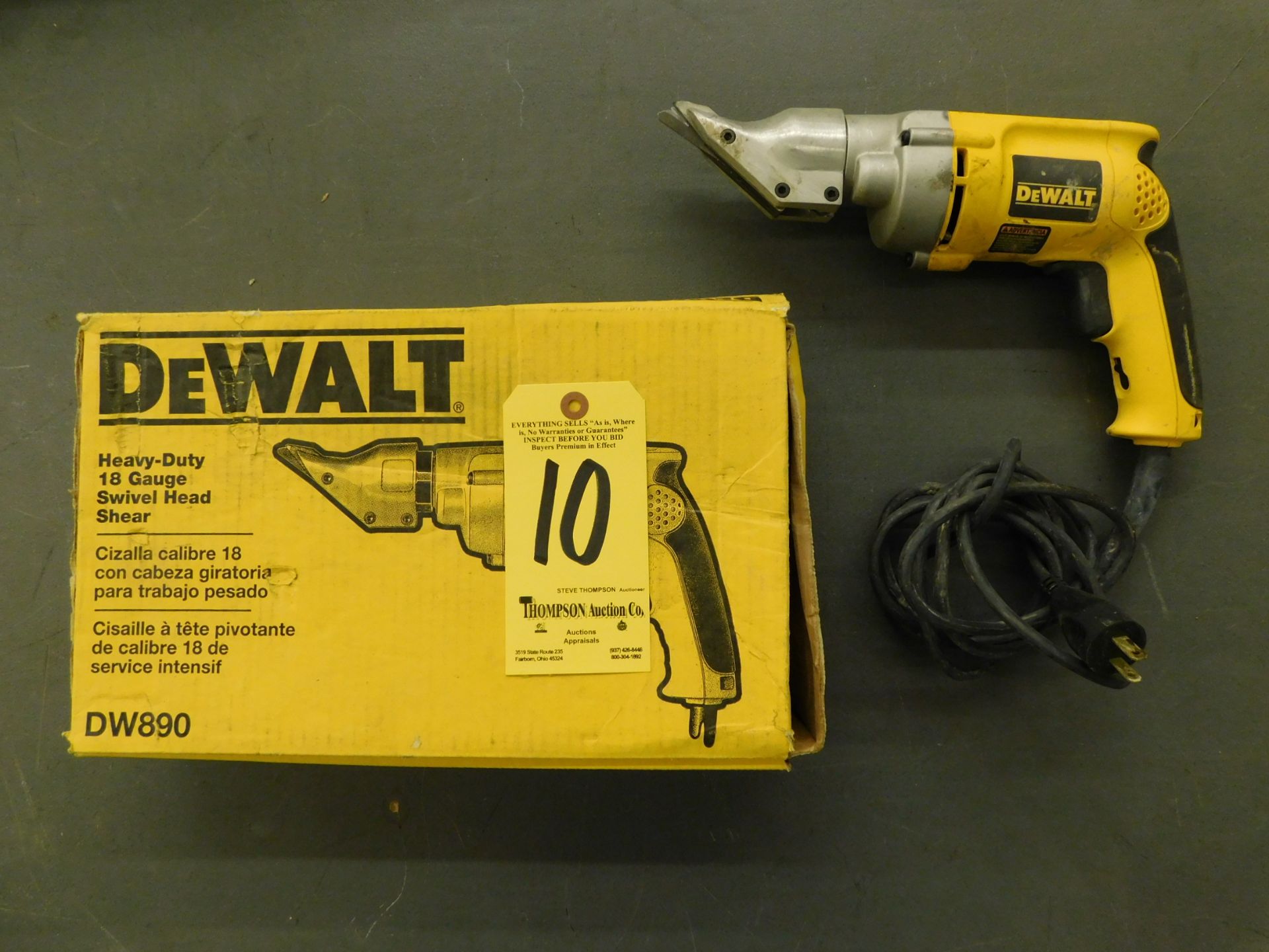 Dewalt DW890 18 Gauge Swivel Head Shear