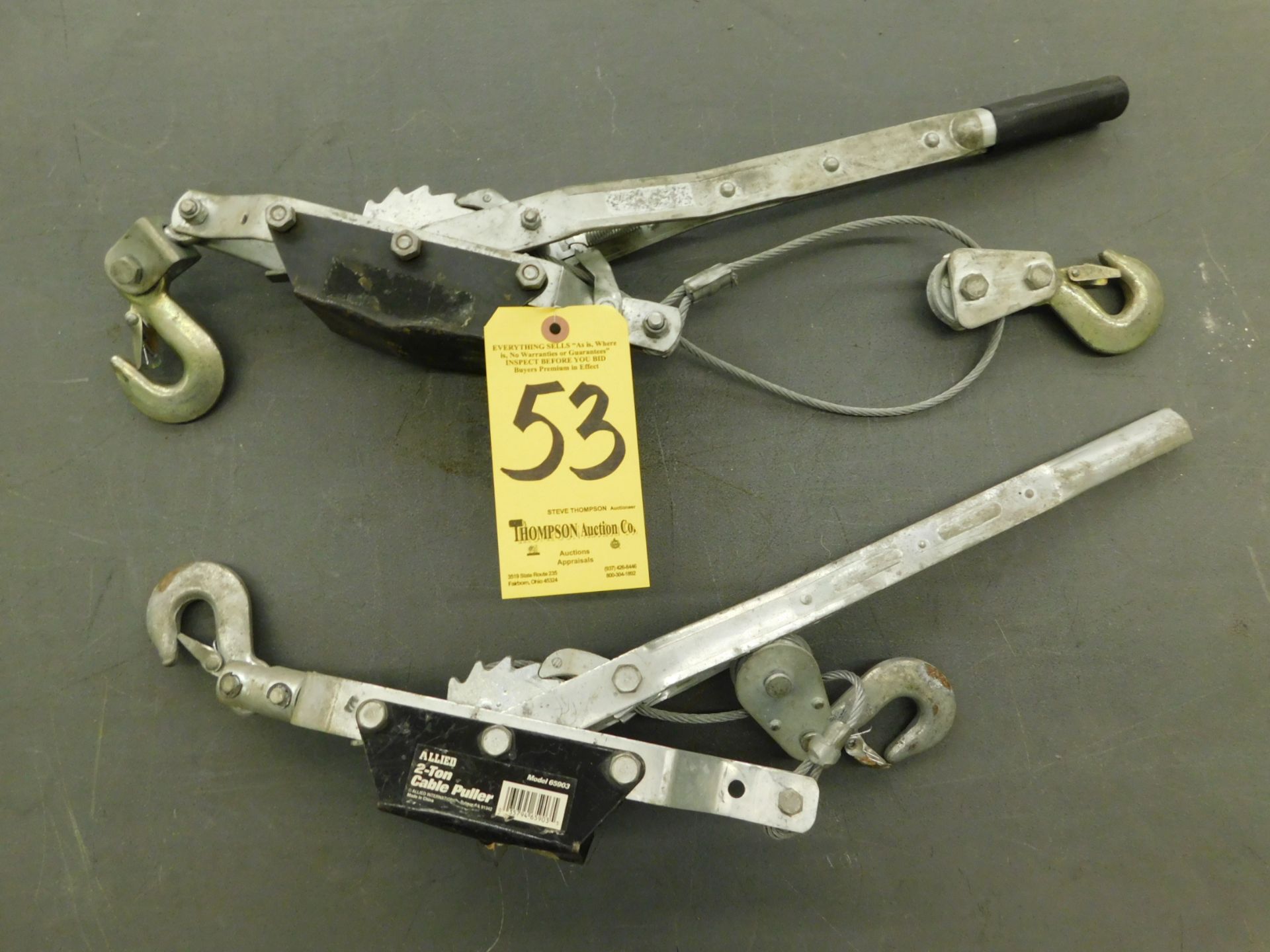 (2) 2 Ton Cable Pullers