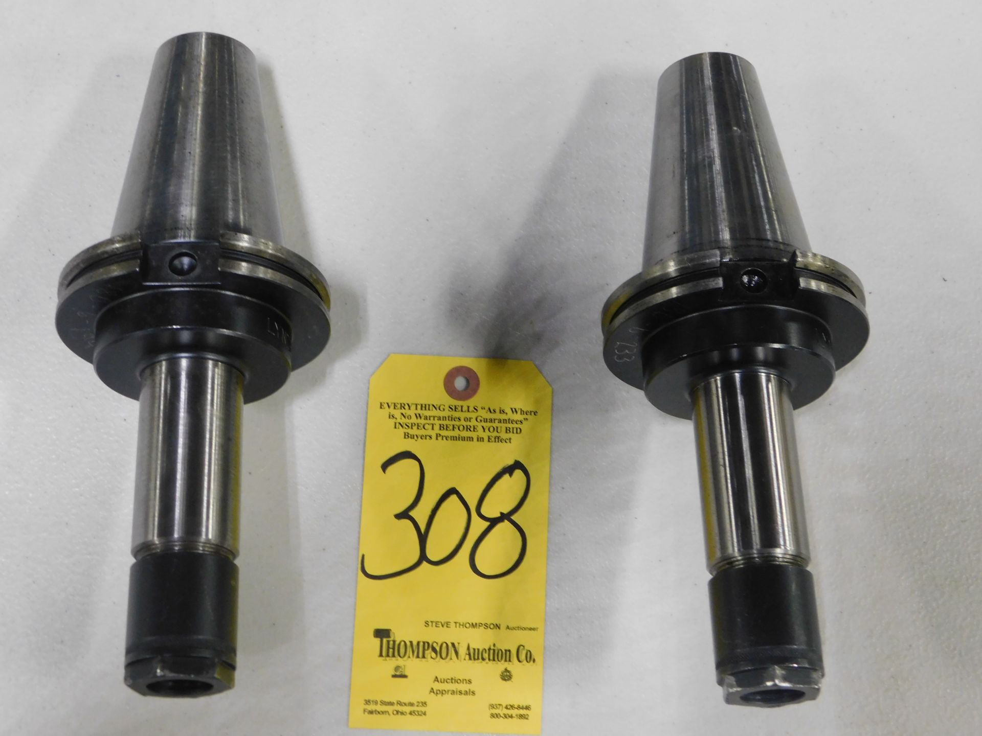 (2) Cat 50 Collet Holders for 180DA Collets