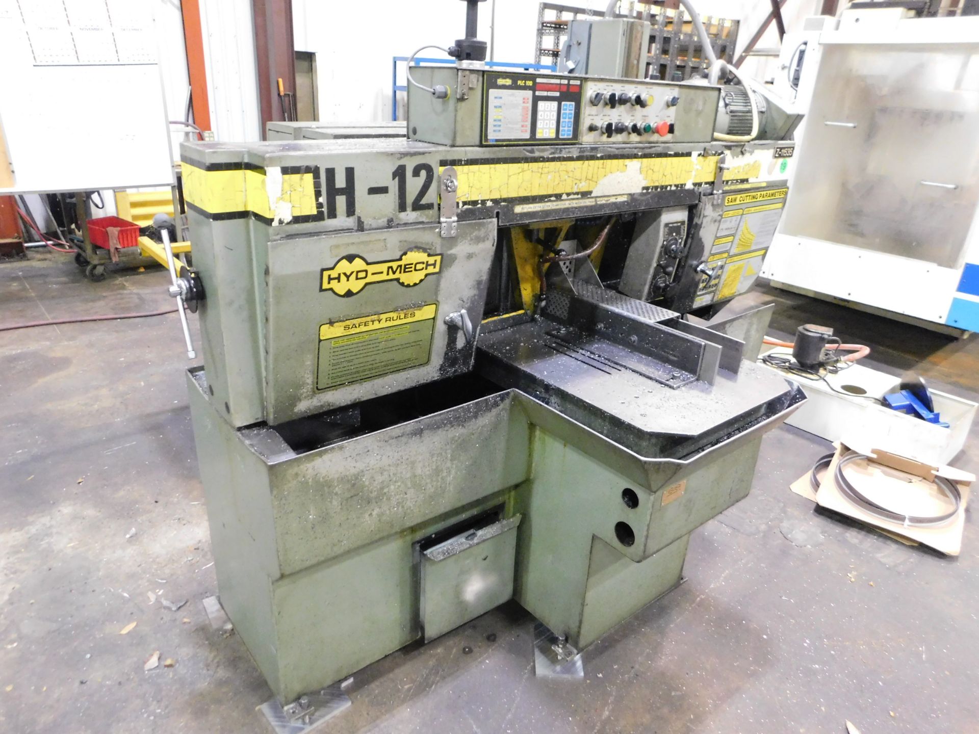 Hyd-Mech Model H-12 Fully Automatic Horizontal Band Saw, PLC100 Control, 12" X 12" Capacity, 1 1/ - Image 3 of 3