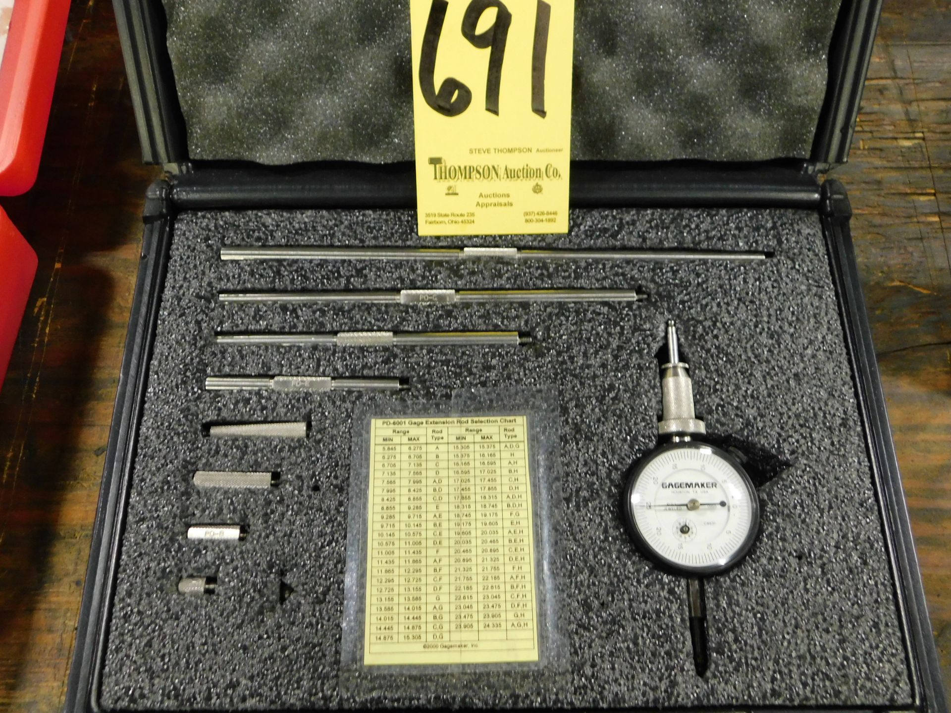 Gagemaker PD-6001 Dial Indicator with Extensions