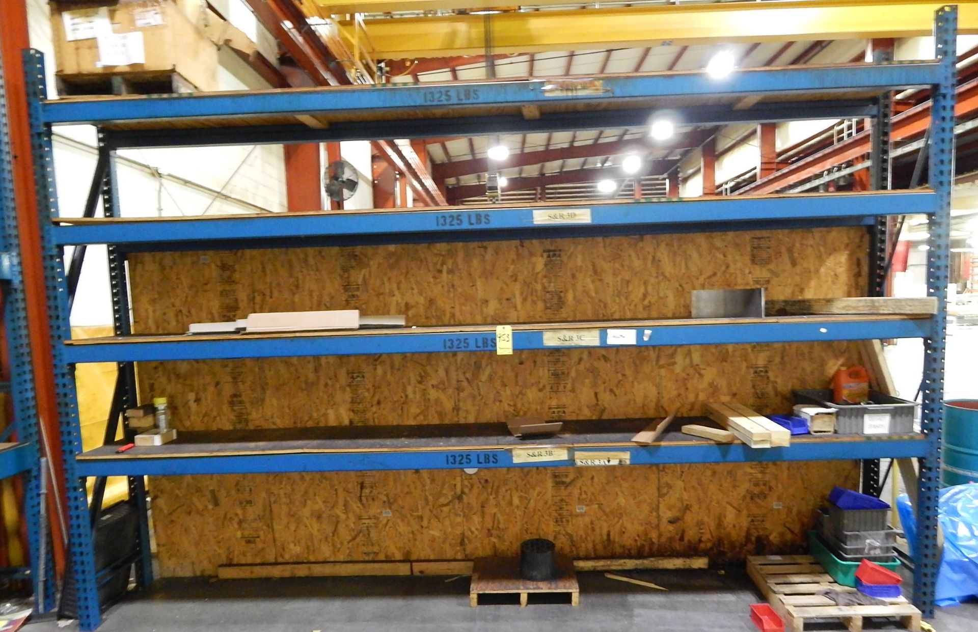 Pallet Racking, (1) Section, 2 Uprights, 8 Cross Beams, 10' Height, 26" Deep, 14' Wide, 4" Beams