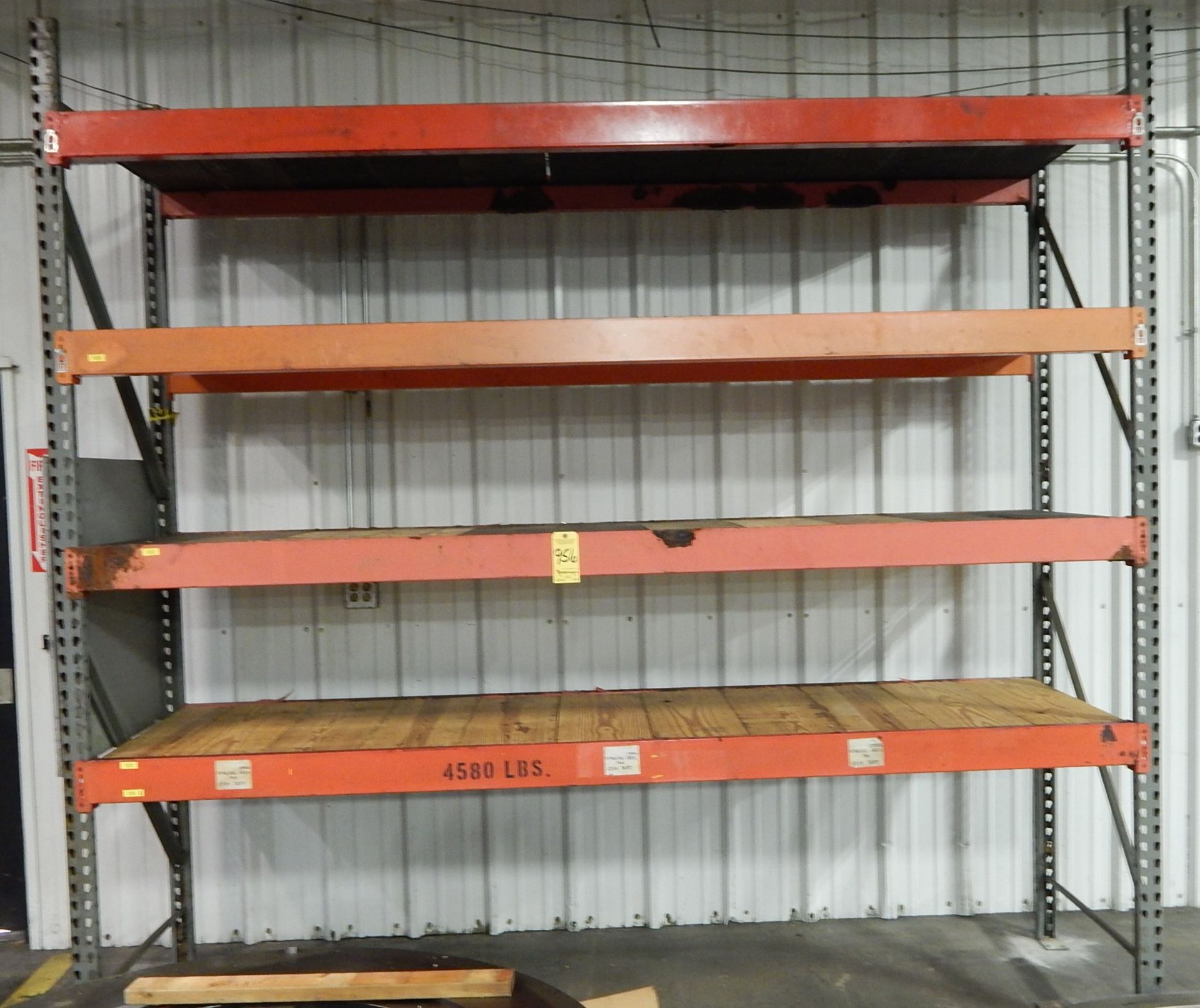 Pallet Racking, (1) Section, 2 Uprights, 8 Cross Beams, 10' Height, 36" Deep, 10' Wide, 6" Beams