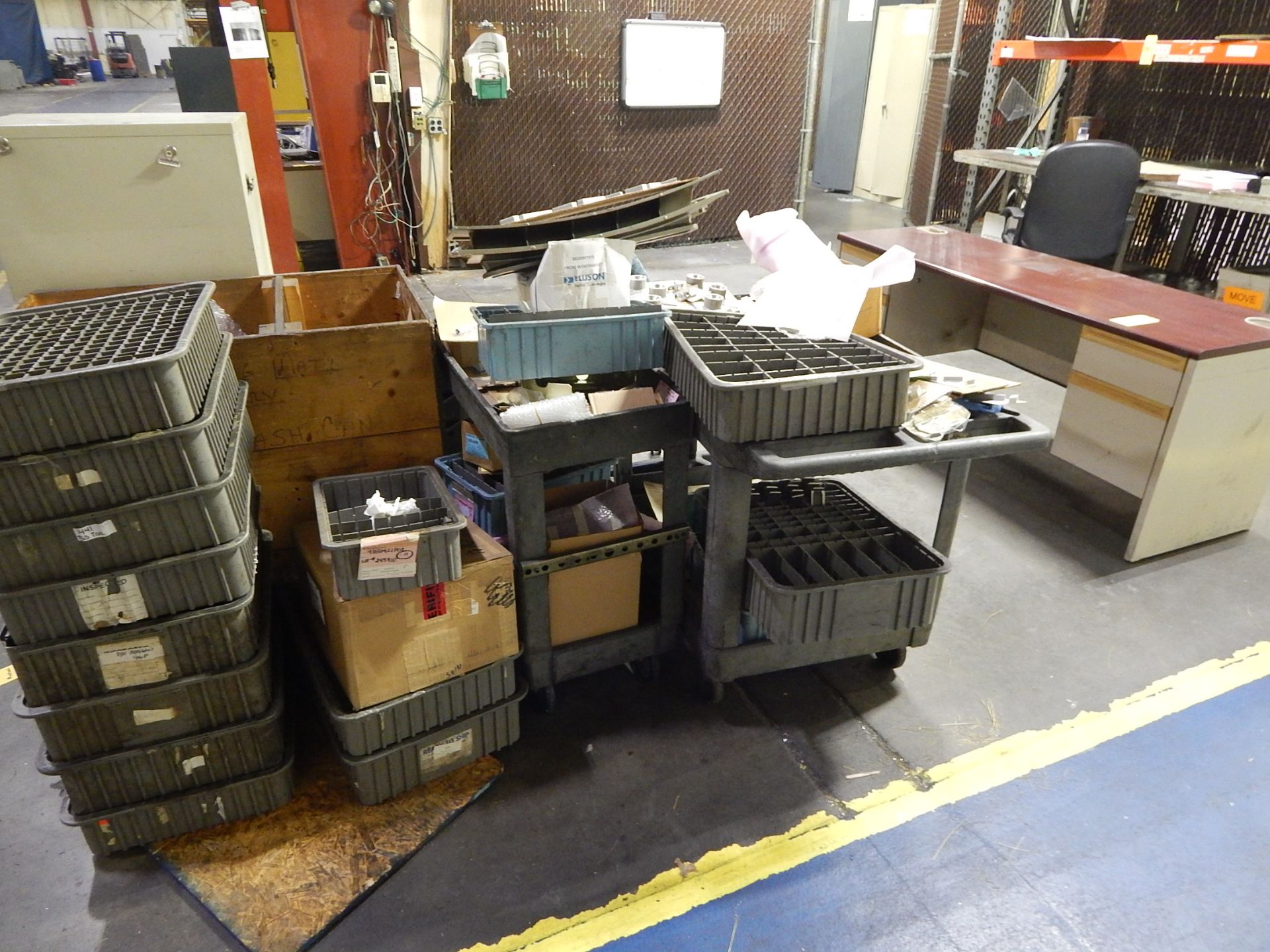 (4) Metal Desks, (2) Carts and Contents - Image 4 of 5