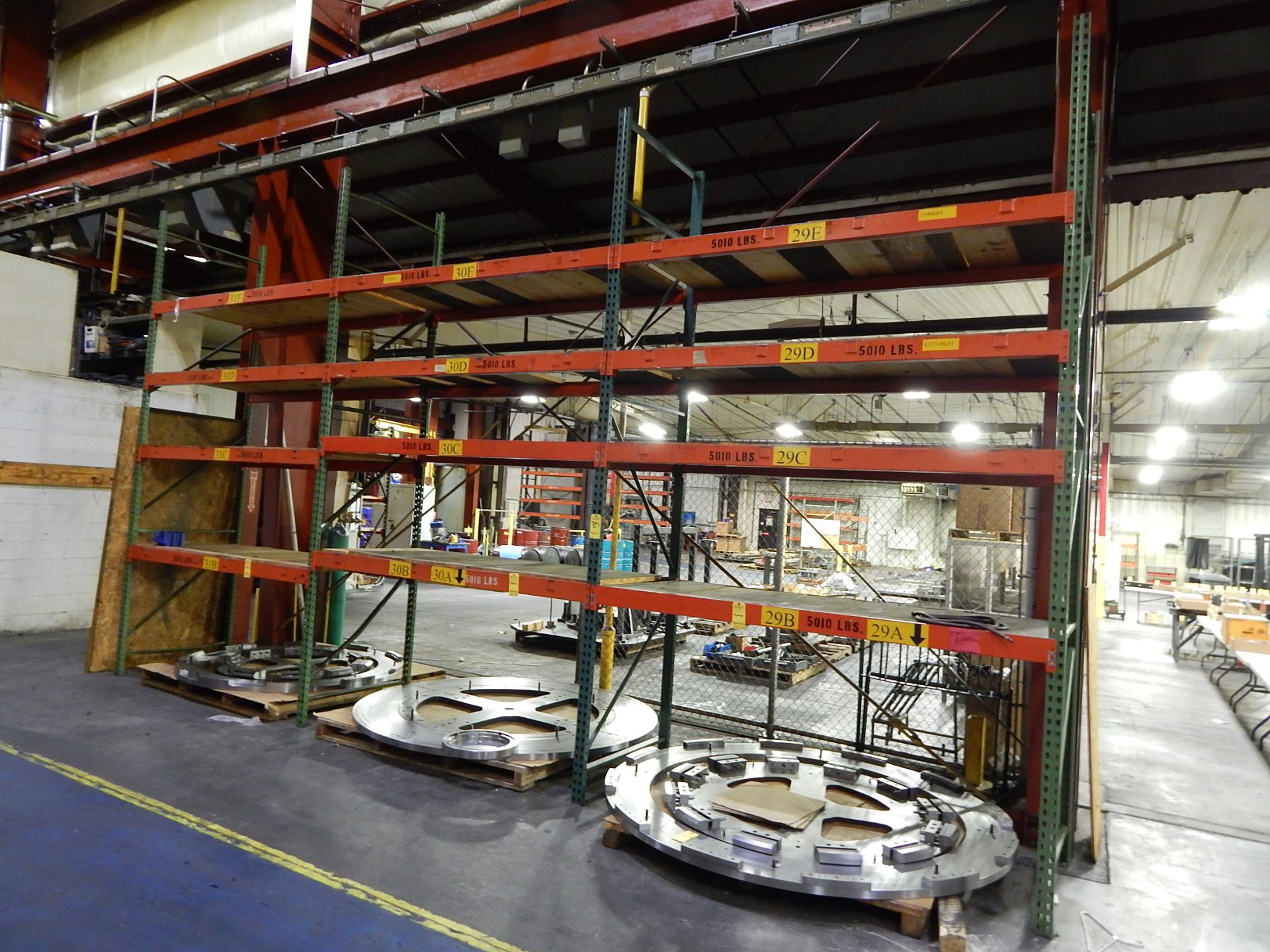Pallet Racking, (3) Sections, 4 Uprights, 24 Cross Beams, 16' Height, 42" Deep, 8' Wide, 4" Beams