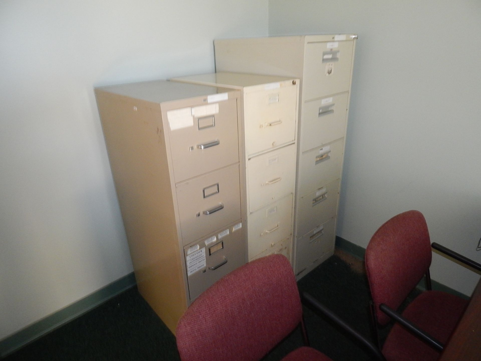 Desk and (3) File Cabinets - Image 2 of 2