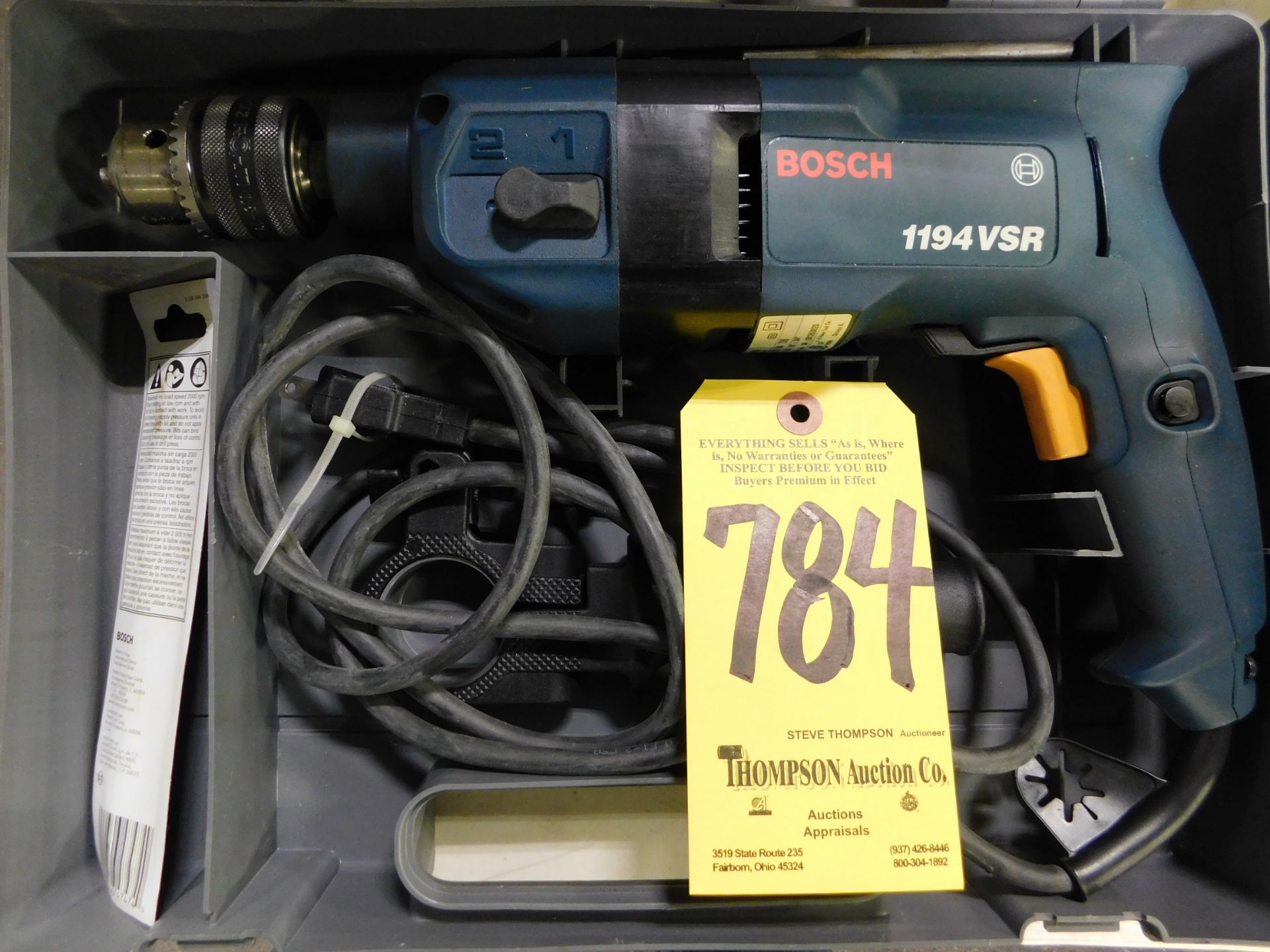 Bosch 1194VSR Hammer Drill, 1/2", with Case