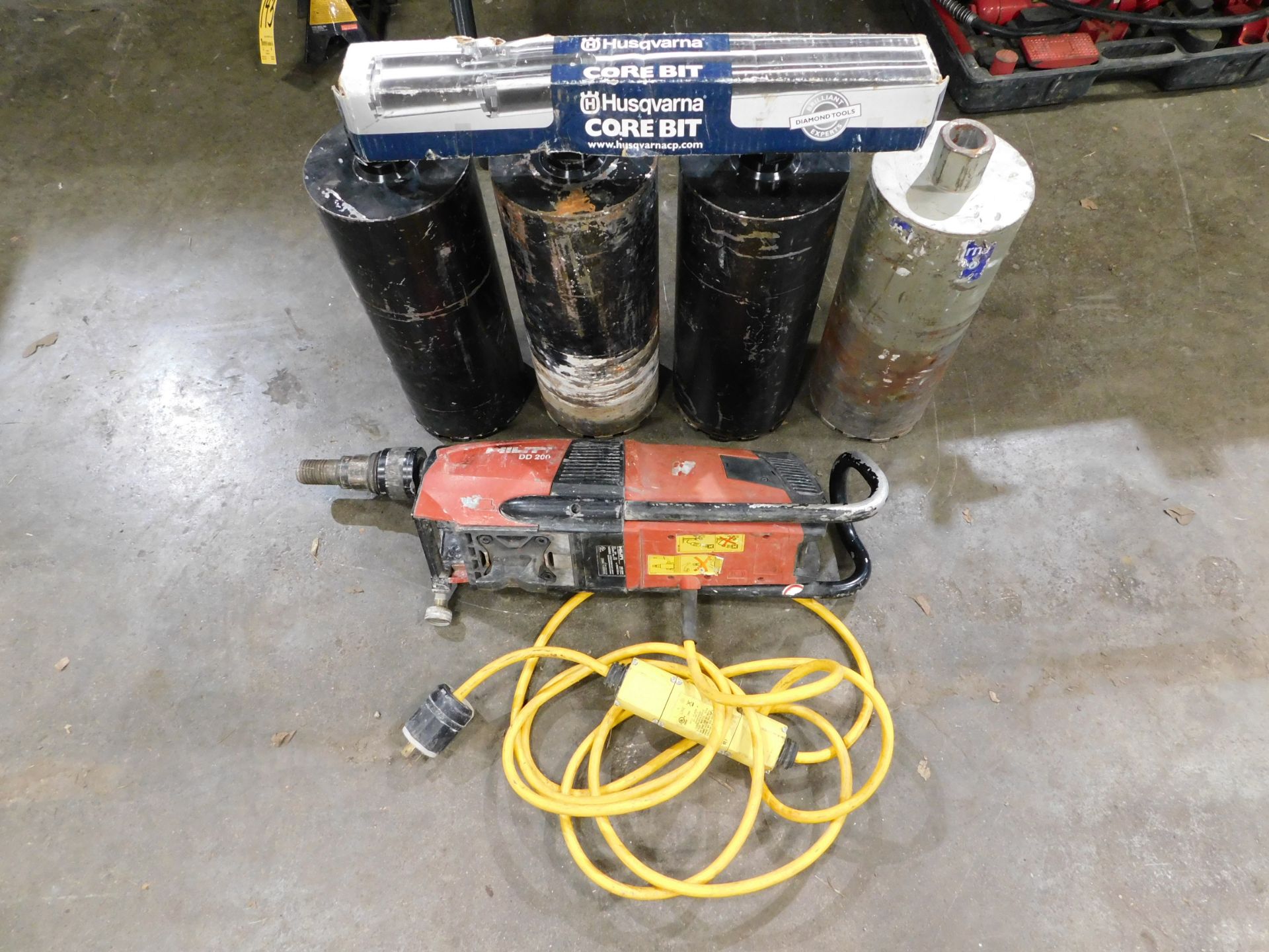 (5) Core Drill Bits and Hilti DD 200 Core drill Motor . Not Tested