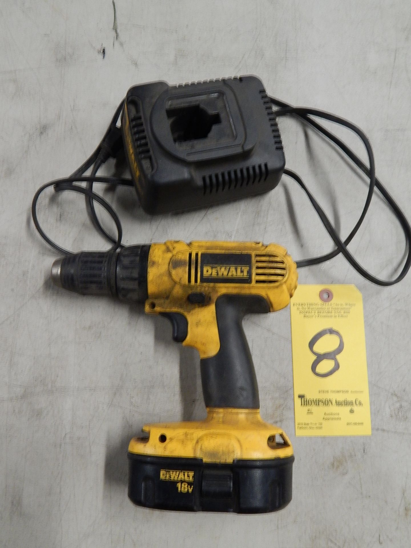 Dewalt 1/2" Drill, 18 Volt Rechargeable, Model DC970, with Battery and Charging Station