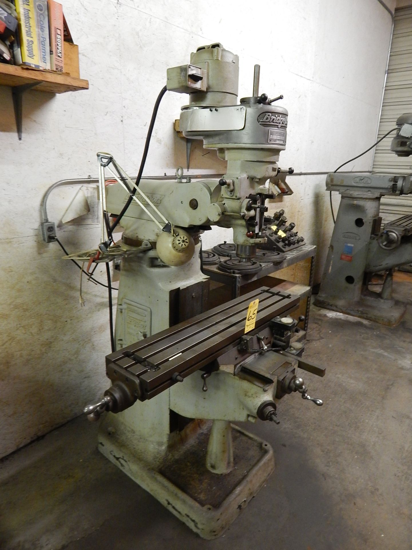 Bridgeport 1 HP, Step Pulley Vertical Mill, s/n BR32344, Servo Table Feed, Trav-A-Dials Loading Fee