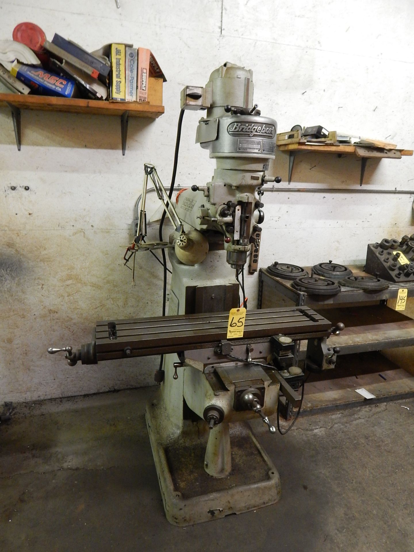 Bridgeport 1 HP, Step Pulley Vertical Mill, s/n BR32344, Servo Table Feed, Trav-A-Dials Loading Fee - Image 3 of 5