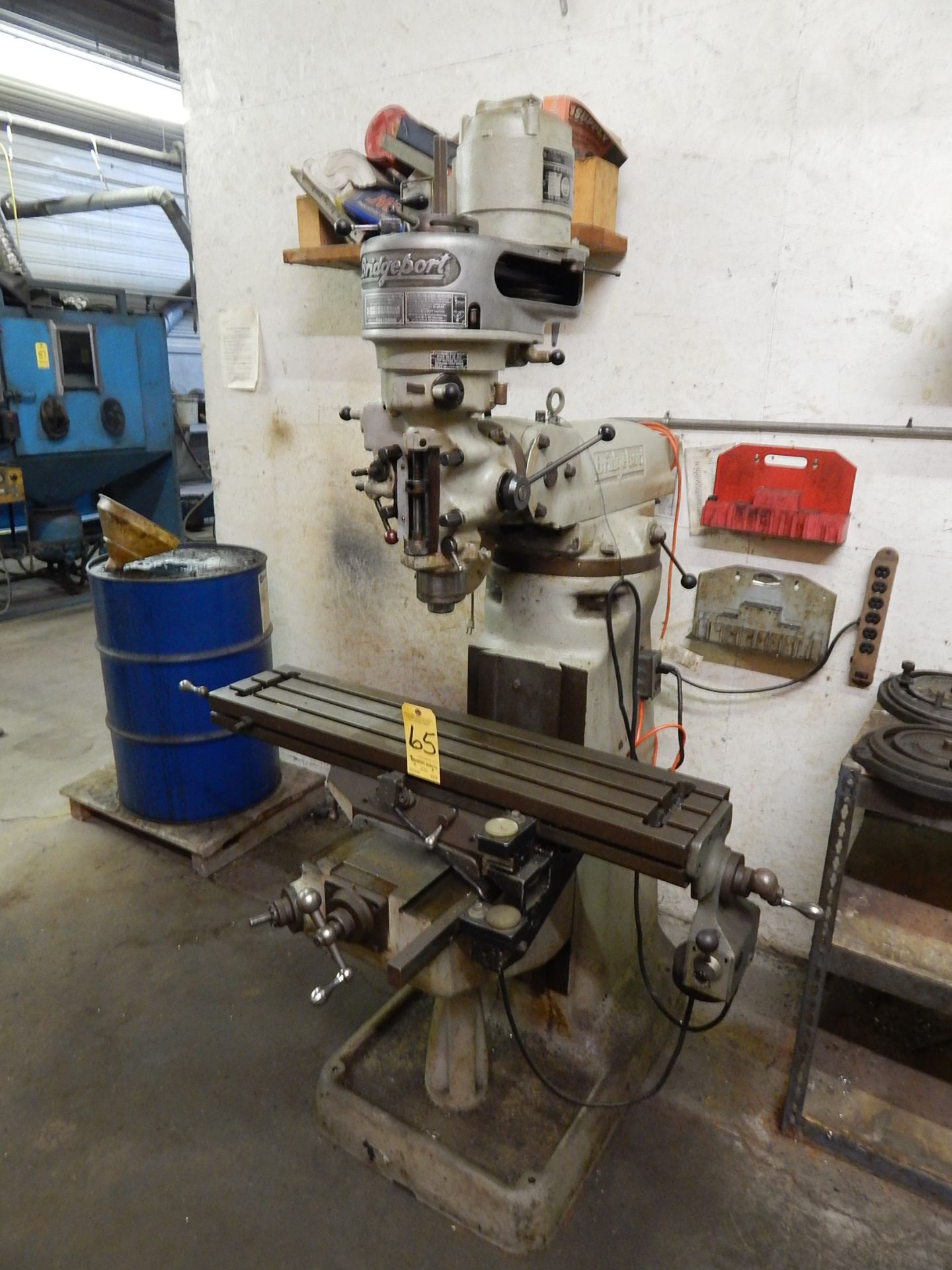 Bridgeport 1 HP, Step Pulley Vertical Mill, s/n BR32344, Servo Table Feed, Trav-A-Dials Loading Fee - Image 4 of 5