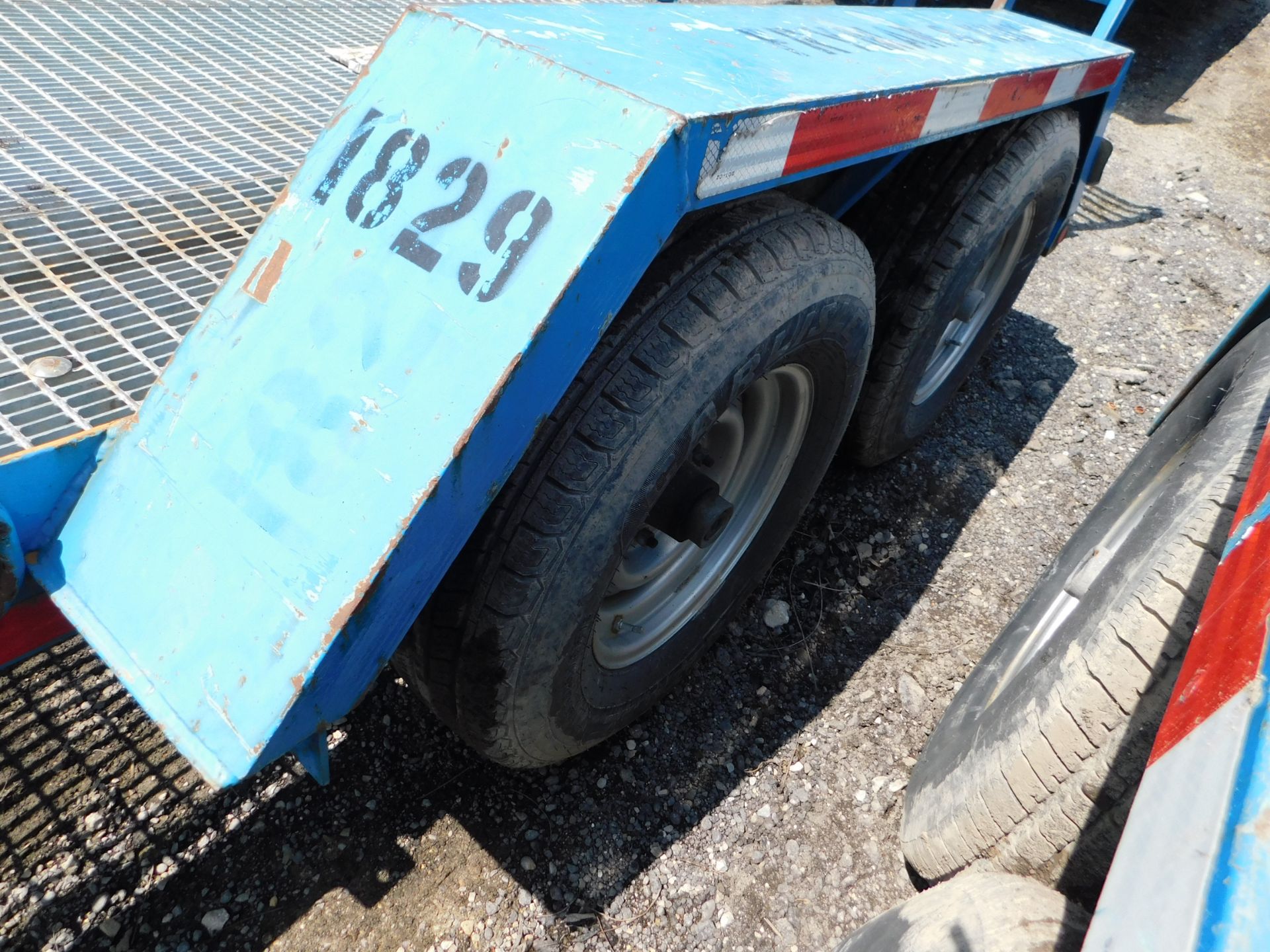 7'W x 15' Long Trailer with Grated Deck, Pintle Hitch, Ramps, Tandem Axle - Image 7 of 9
