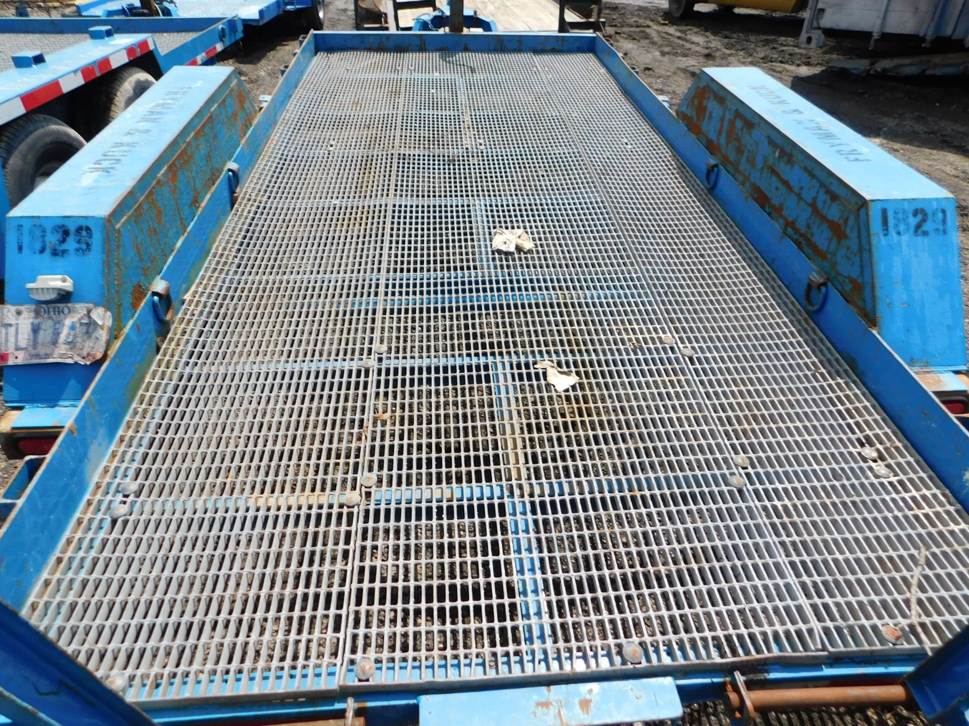 7'W x 15' Long Trailer with Grated Deck, Pintle Hitch, Ramps, Tandem Axle - Image 5 of 9