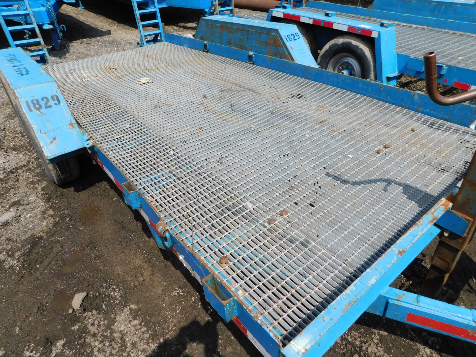 7'W x 15' Long Trailer with Grated Deck, Pintle Hitch, Ramps, Tandem Axle - Image 2 of 9