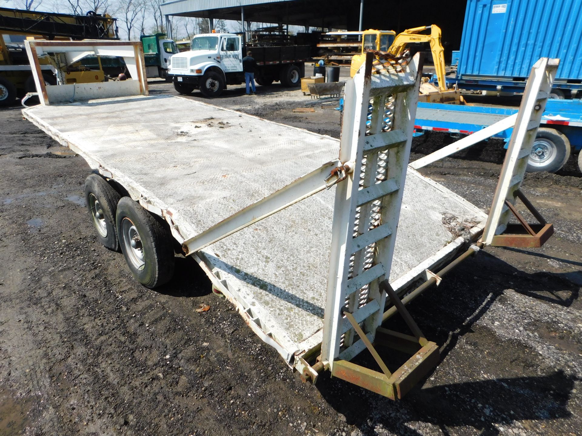 White Gooseneck Trailer 7' 6" x 16' , with 4' Beaver Tail - Image 5 of 12