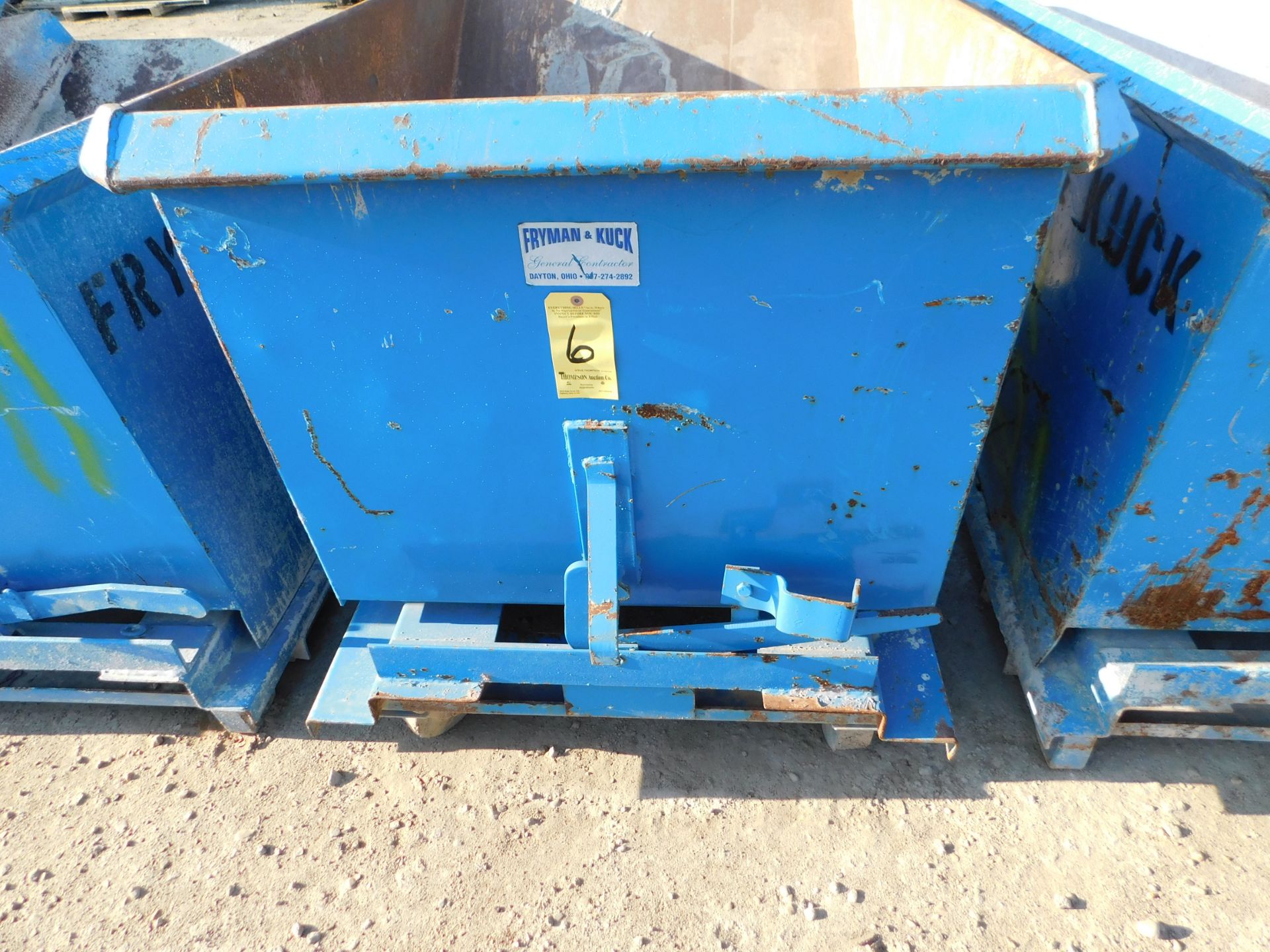 Self Dumping Hopper, On Castors, 1 Yd. Capacity - Image 4 of 4