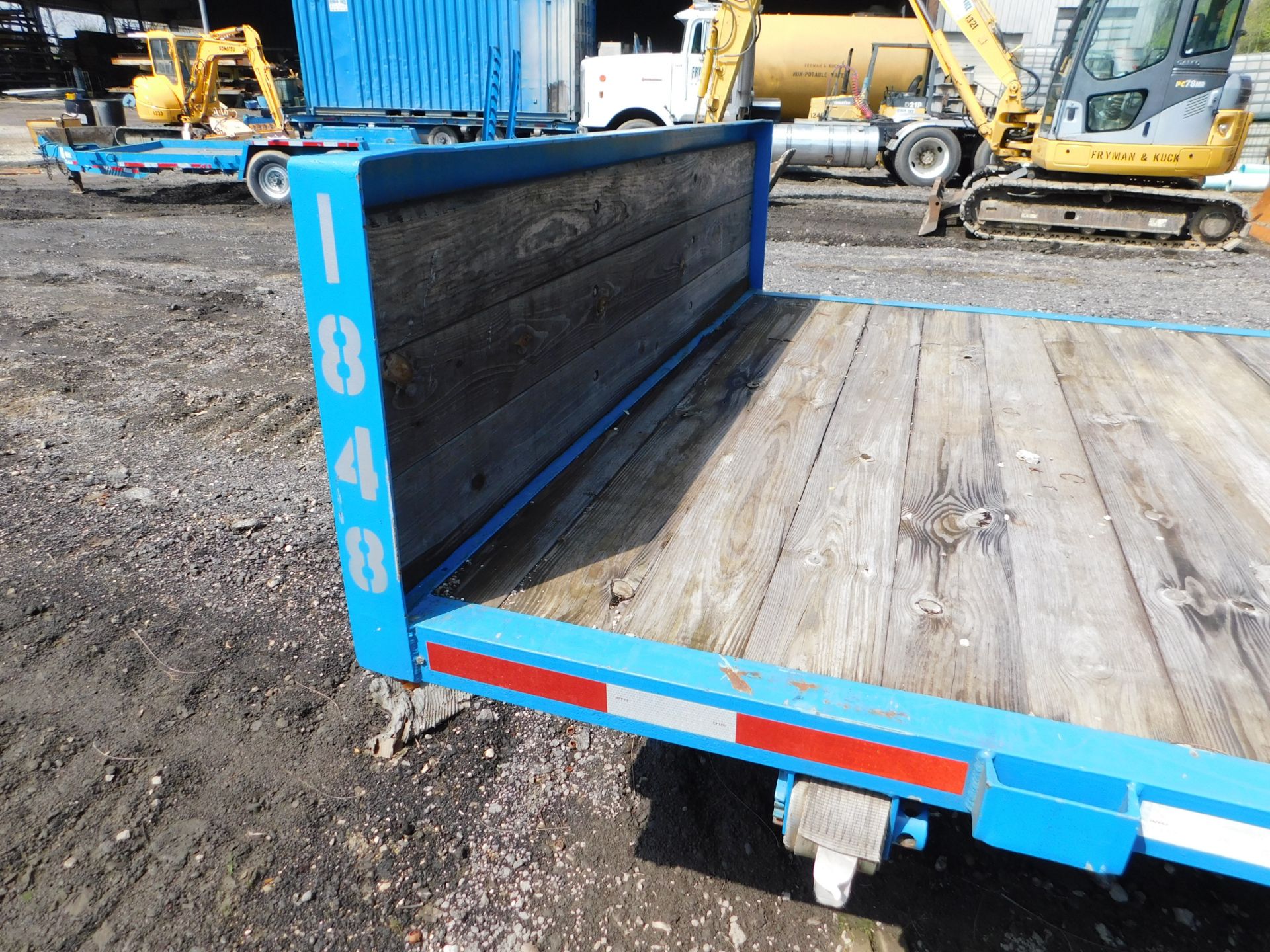 8' x 40' Flat Bed Tongue Pull Trailer, Wood Deck, Tri-Axle, 6-Wheels, Pintle Hitch - Image 7 of 13