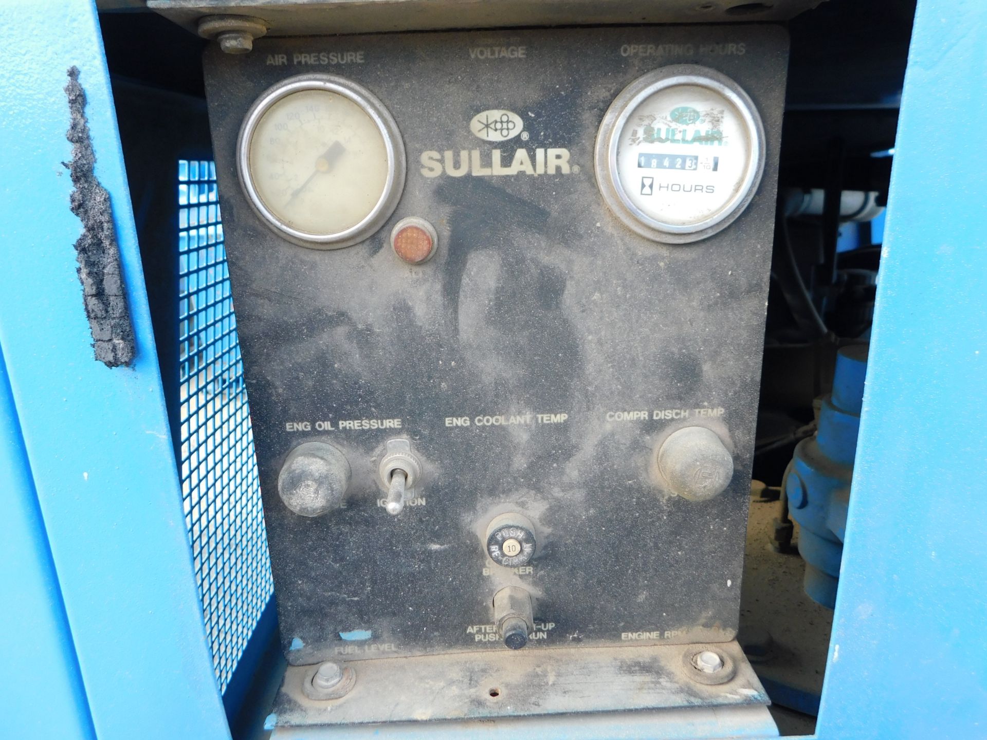 Sullair Trailer Mounted Air Compressor 4 Cylinder Diesel - Image 10 of 14