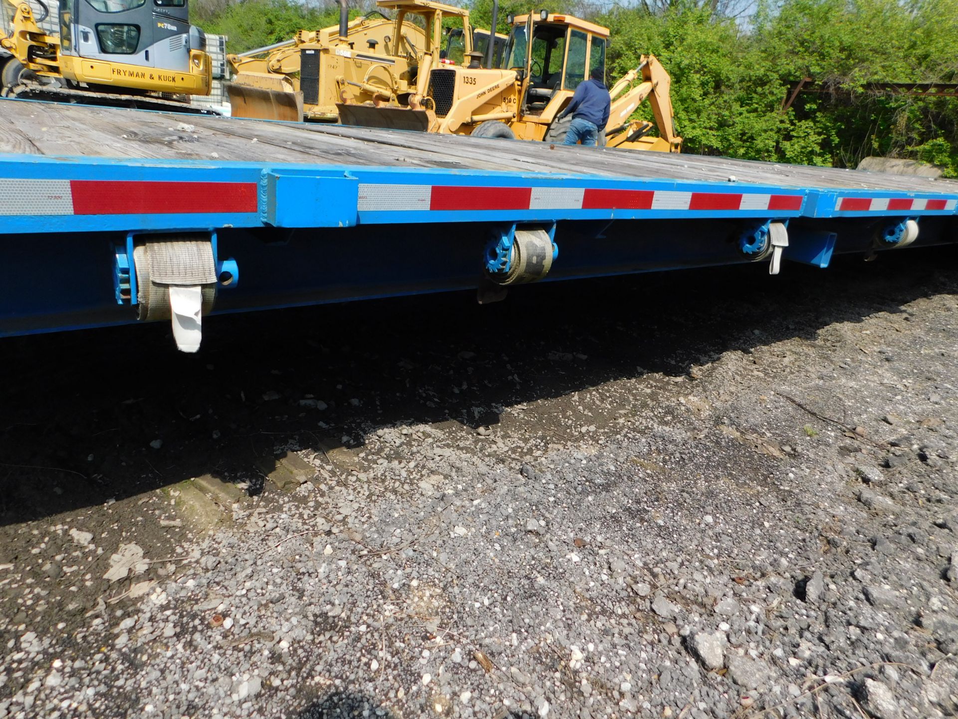 8' x 40' Flat Bed Tongue Pull Trailer, Wood Deck, Tri-Axle, 6-Wheels, Pintle Hitch - Image 8 of 13