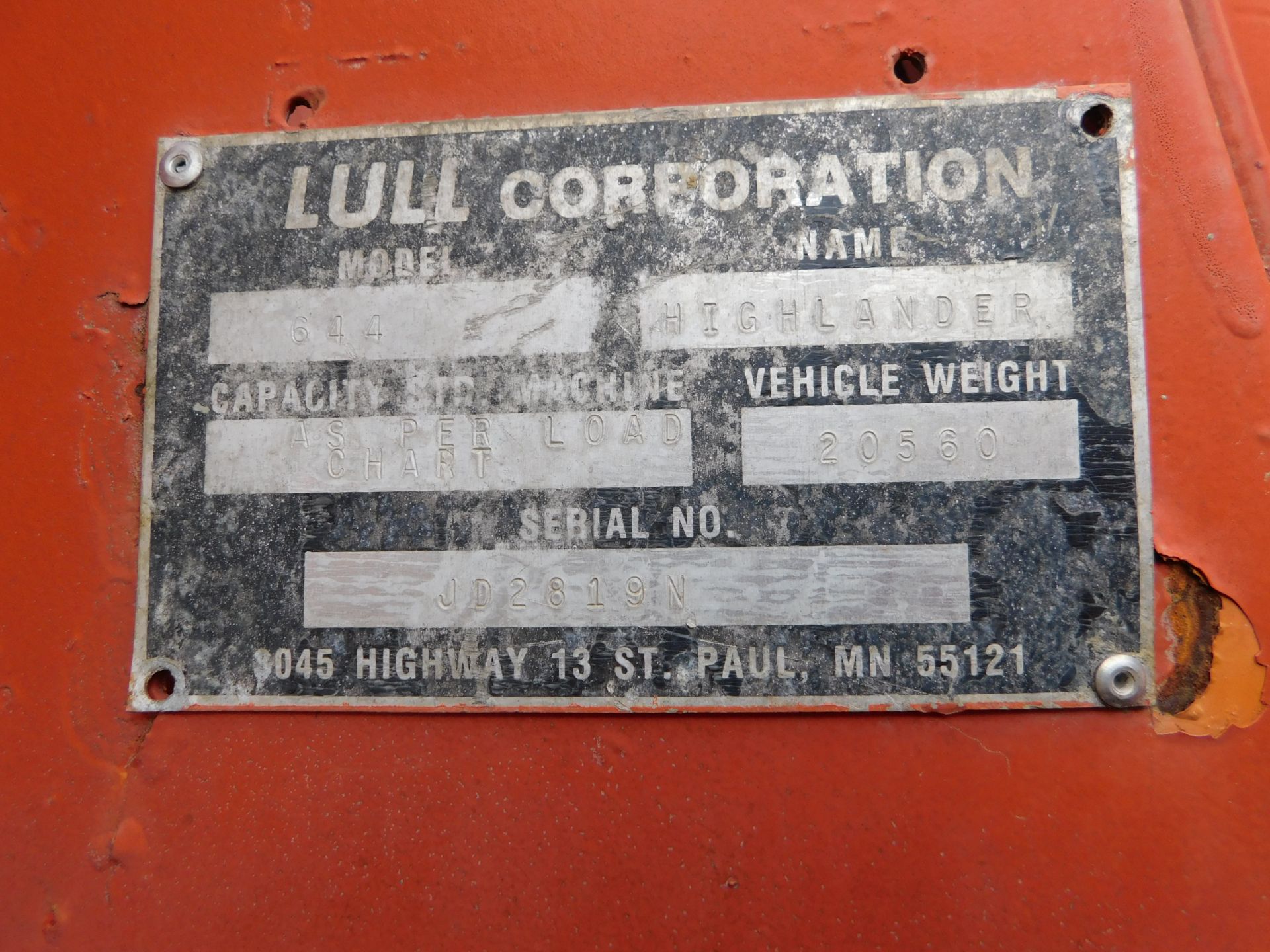 Lull Highlander II Model 644, 4-WD, 6000 lb. Capacity, Canopy - Image 21 of 22