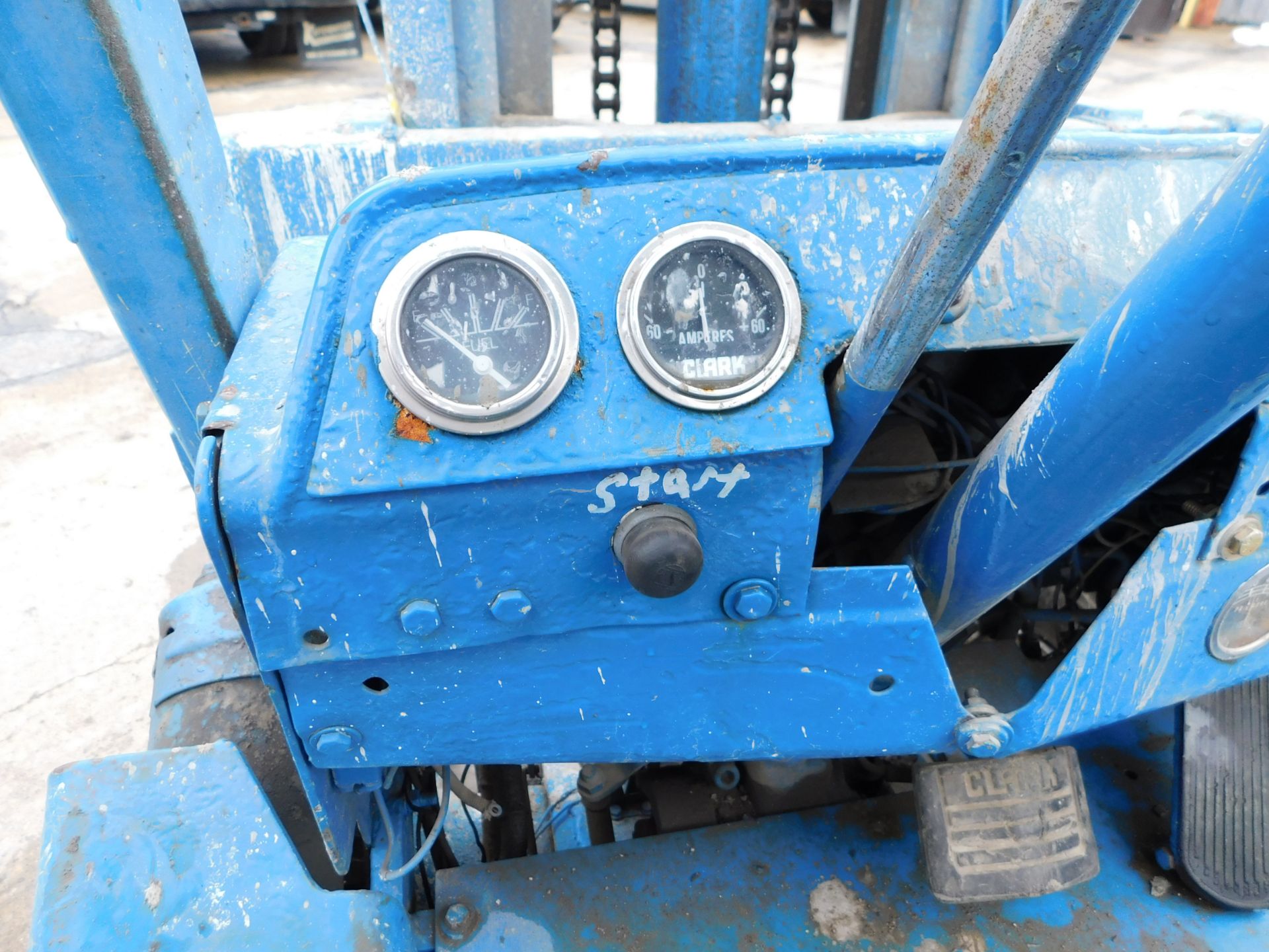 Clark Fork Lift, LP Gas, Pneumatic Tires, 3-Stage Mast, estimated 5,000 lbs. Capacity - Image 15 of 17