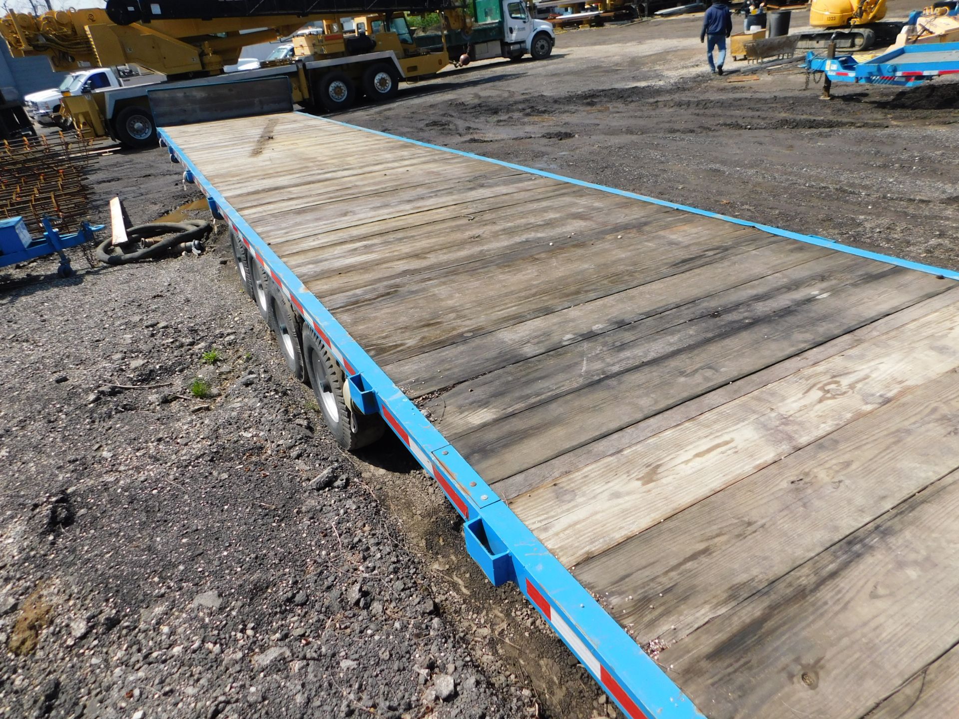 8' x 40' Flat Bed Tongue Pull Trailer, Wood Deck, Quad-Axle, 8-Wheels, Pintle Hitch - Image 6 of 11