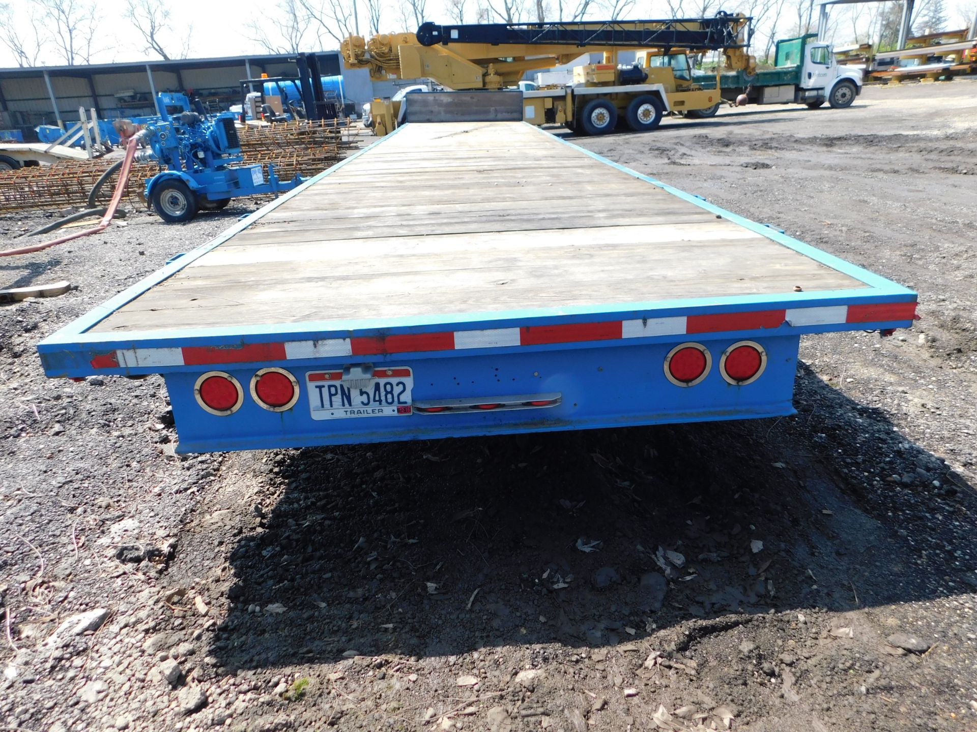 8' x 40' Flat Bed Tongue Pull Trailer, Wood Deck, Quad-Axle, 8-Wheels, Pintle Hitch - Image 5 of 11