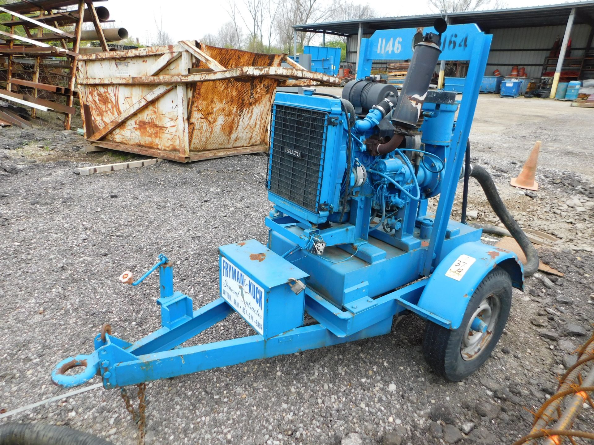 Trailer Mounted Izusu Diesel Powered Water Pump with Hose