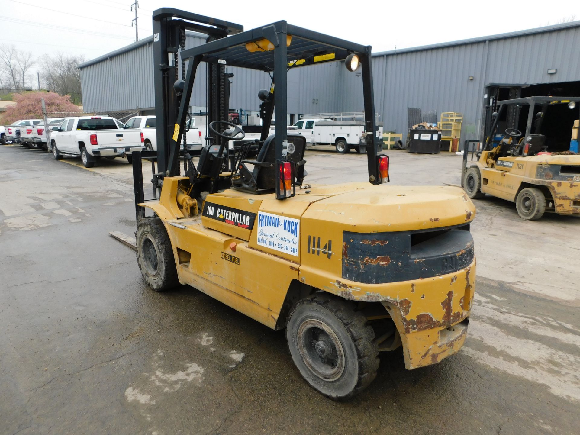 CAT Fork Lift Model DP45, Diesel Fuel, Solid Pneumatics, 2-Stage Mast, with Side Shift, 66" Forks, - Image 6 of 20