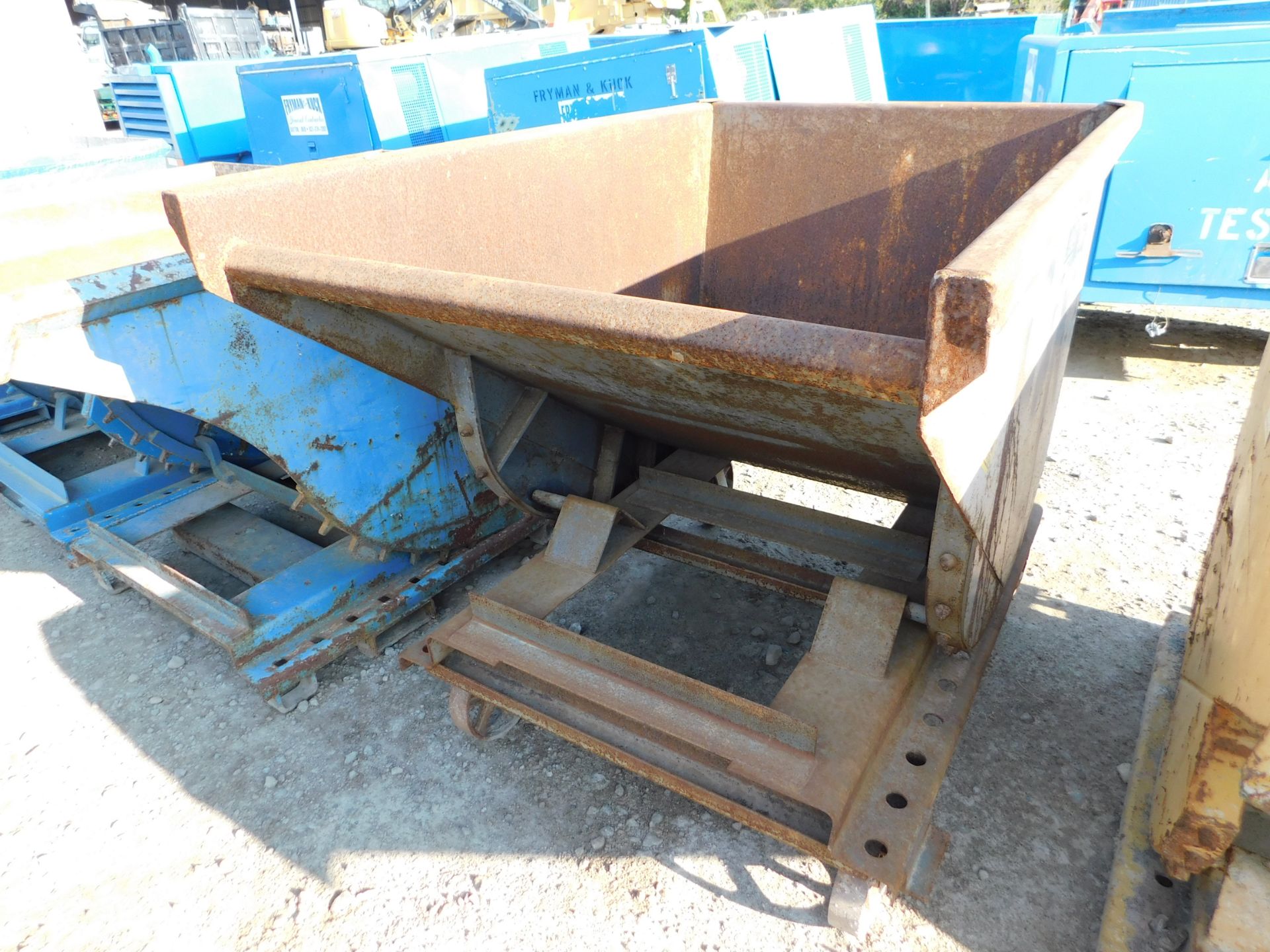 Self Dumping Hopper On Castors, 1 Yd. Capacity