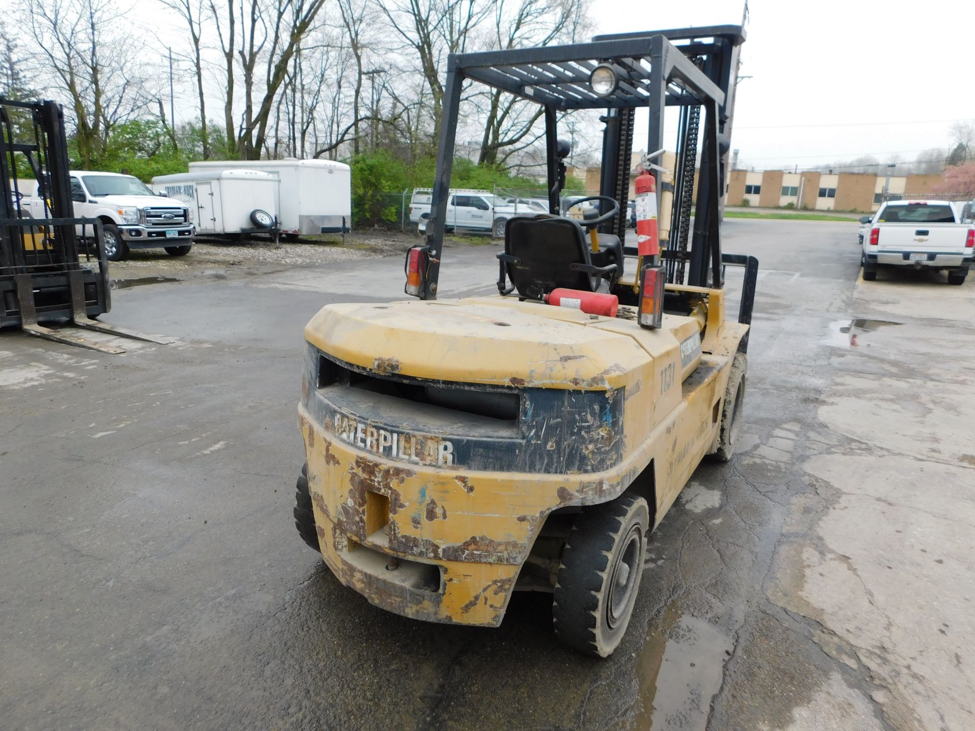 CAT Fork Lift Model DP45, Diesel Fuel, Solid Pneumatics, 2-Stage Mast, with Side Shift, 66" Forks, - Image 5 of 17