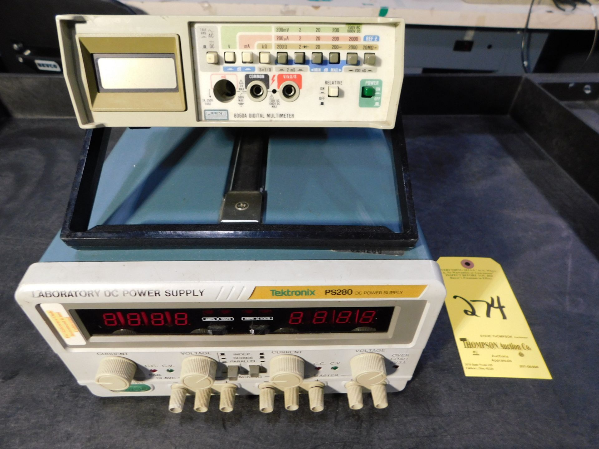 Tektonix Model PS280 DC Power Supply, Fluke 8050A Digital Multimeter