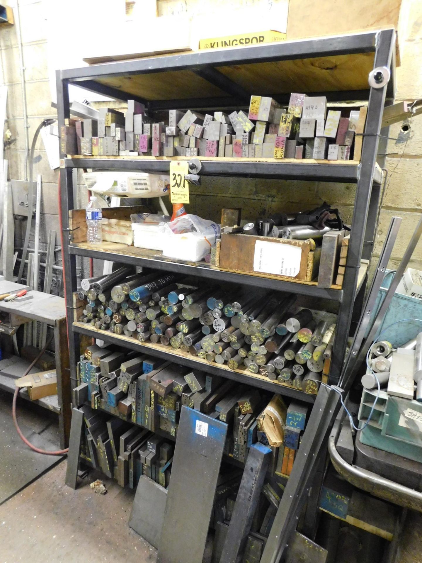 Shelving and Contents of Miscellaneous Steel