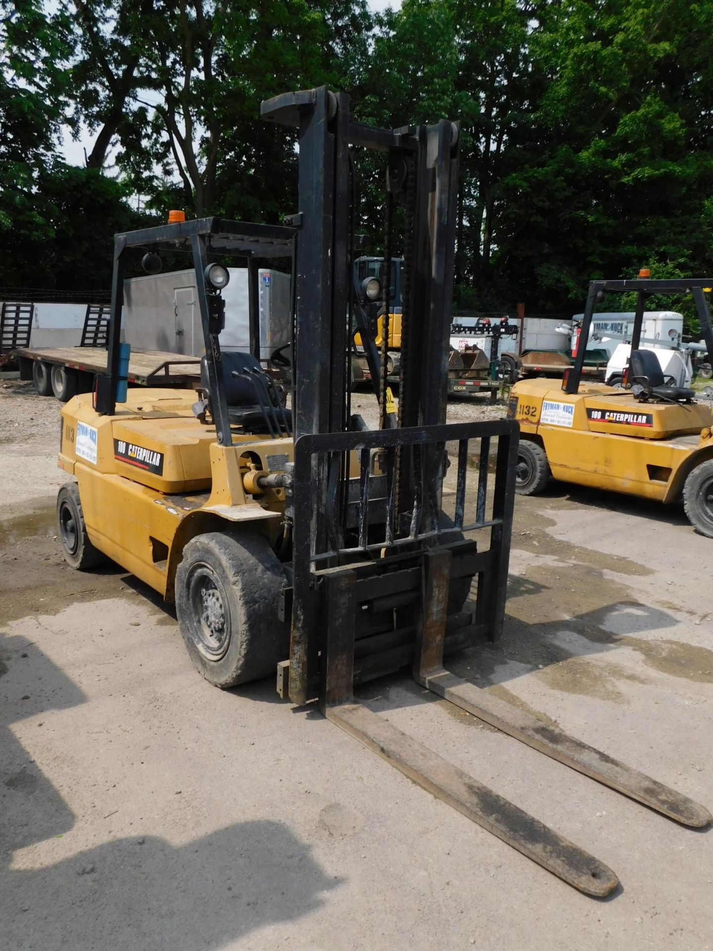 Caterpillar Model DP45 Forklift, SN 5CM10229, 10,000 lb. cap., Diesel, Solid Pneumatic Tires, 2- - Image 3 of 8