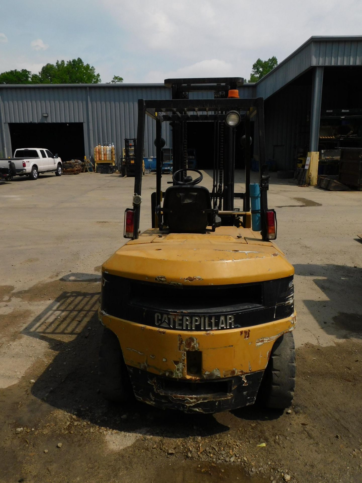 Caterpillar Model DP45 Forklift, SN 5CM10229, 10,000 lb. cap., Diesel, Solid Pneumatic Tires, 2- - Image 6 of 8