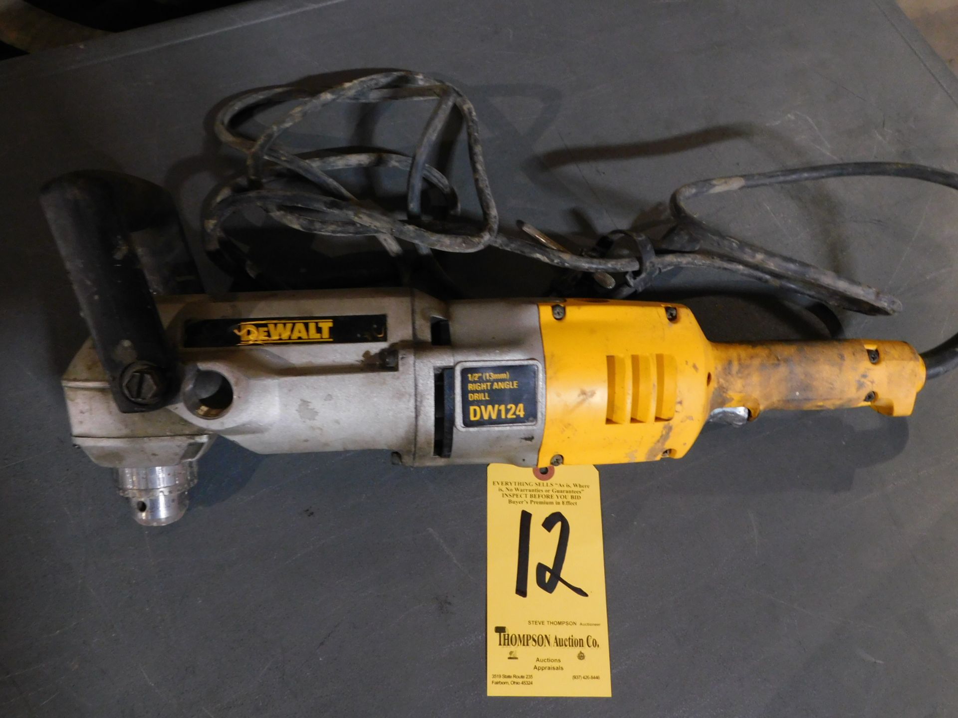 Dewalt DW 124 1/2" Right Angle Drill with Case