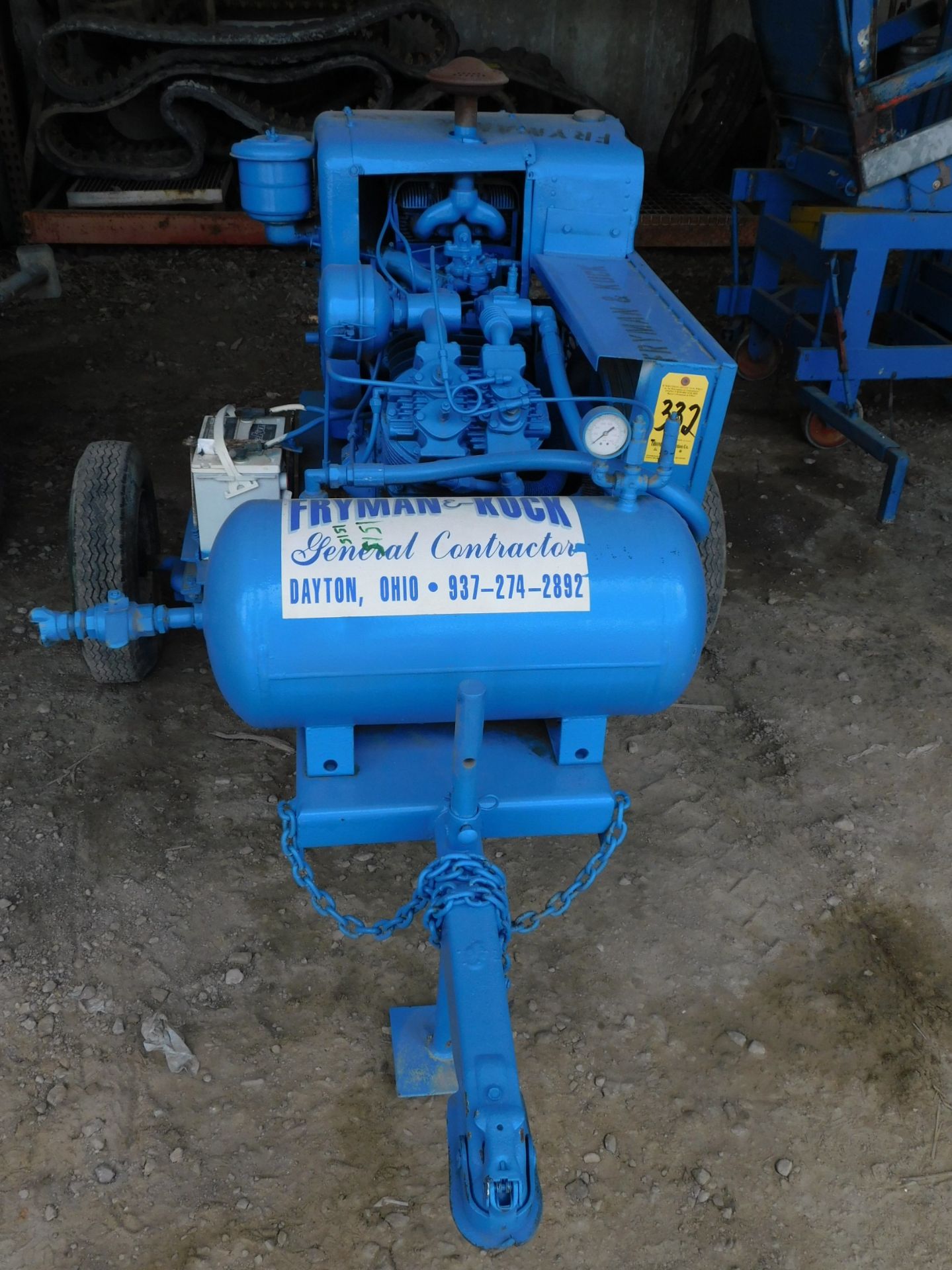 Gas-Powered 2-Stage Portable Air Compressor with Wisconsin Gas Engine