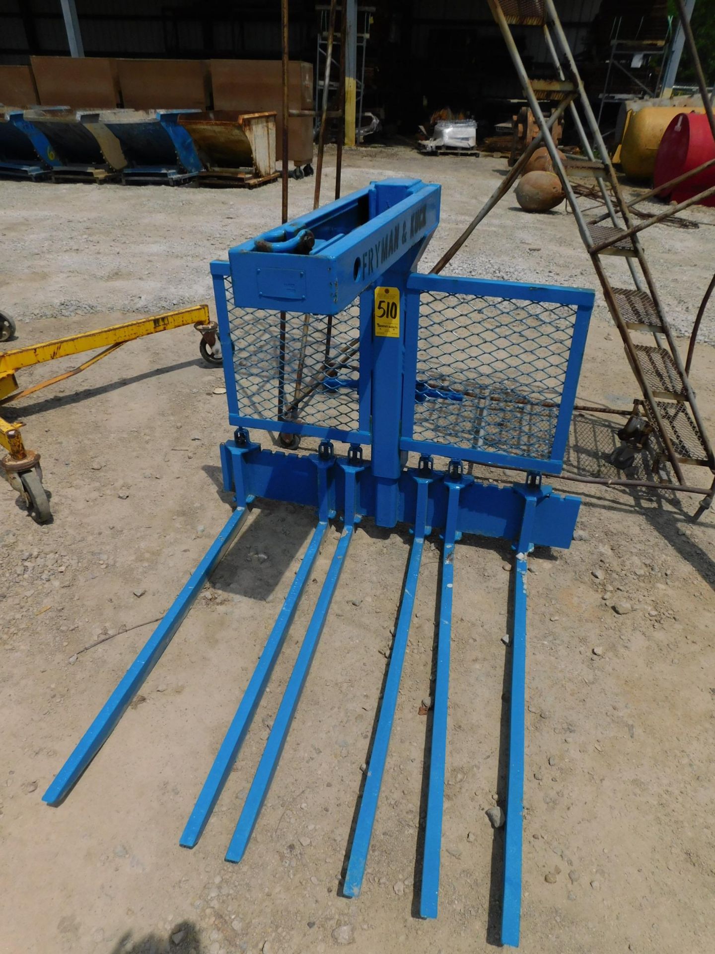 Forklift Attachment with Boom, 4' Forks