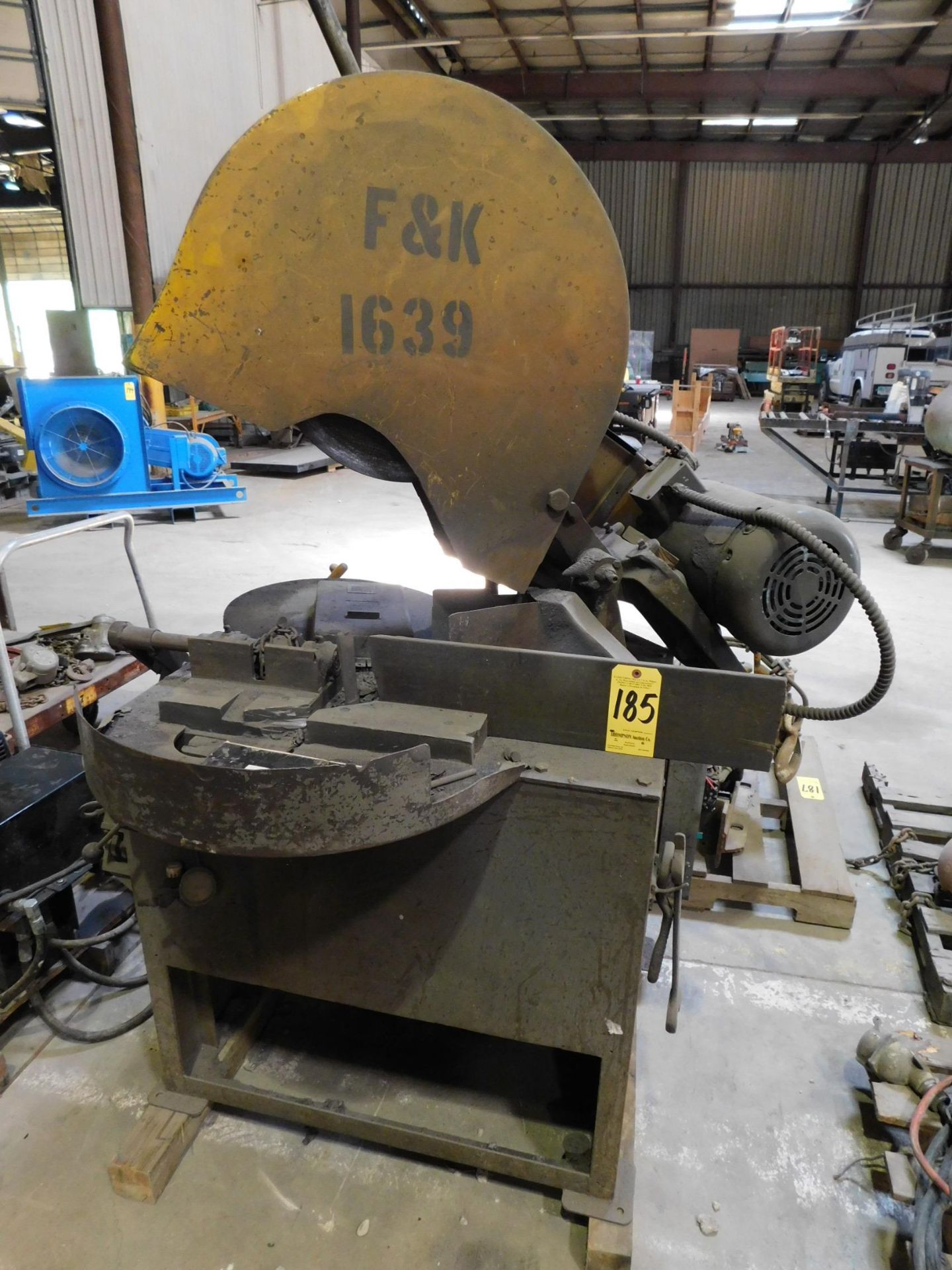 Everett Model 20AA22 Abrasive Cut-Off Saw, SN 6206-0, Pneumatic Chain Vise, Miter Cutting - Image 2 of 4