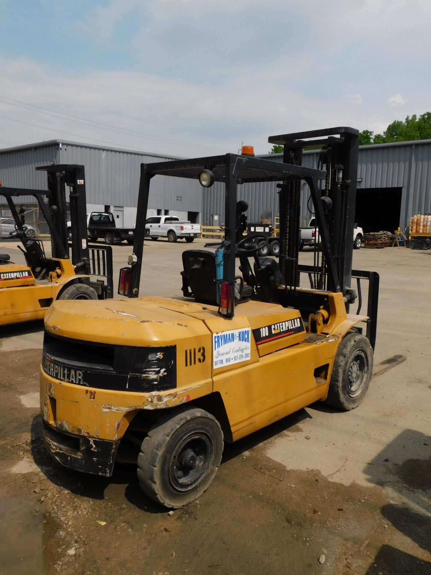 Caterpillar Model DP45 Forklift, SN 5CM10229, 10,000 lb. cap., Diesel, Solid Pneumatic Tires, 2- - Image 5 of 8