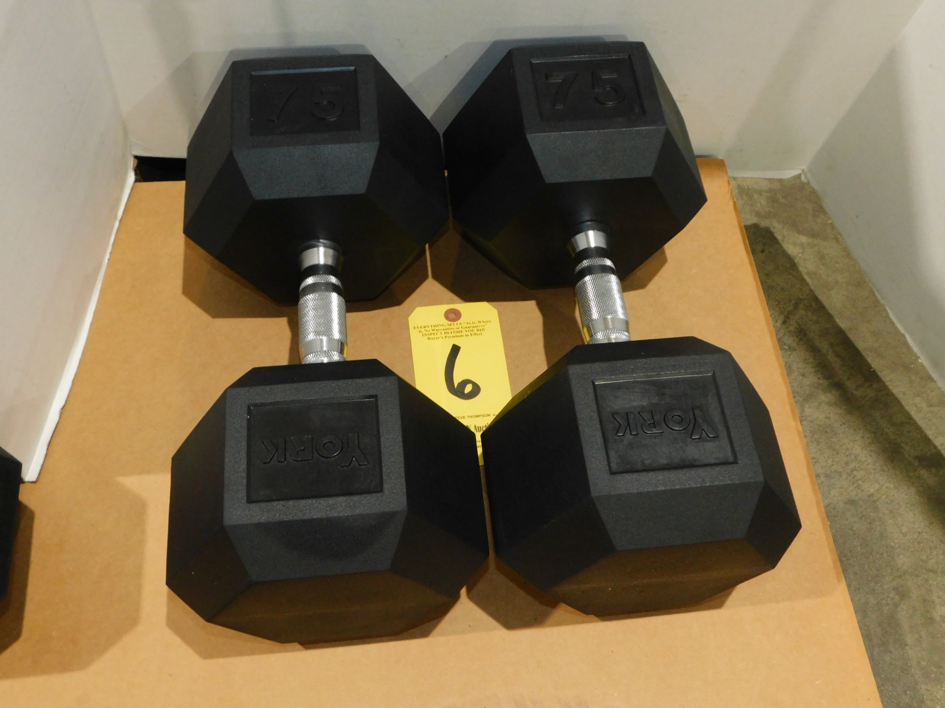 (2) York Dumbbells, 75 lb.