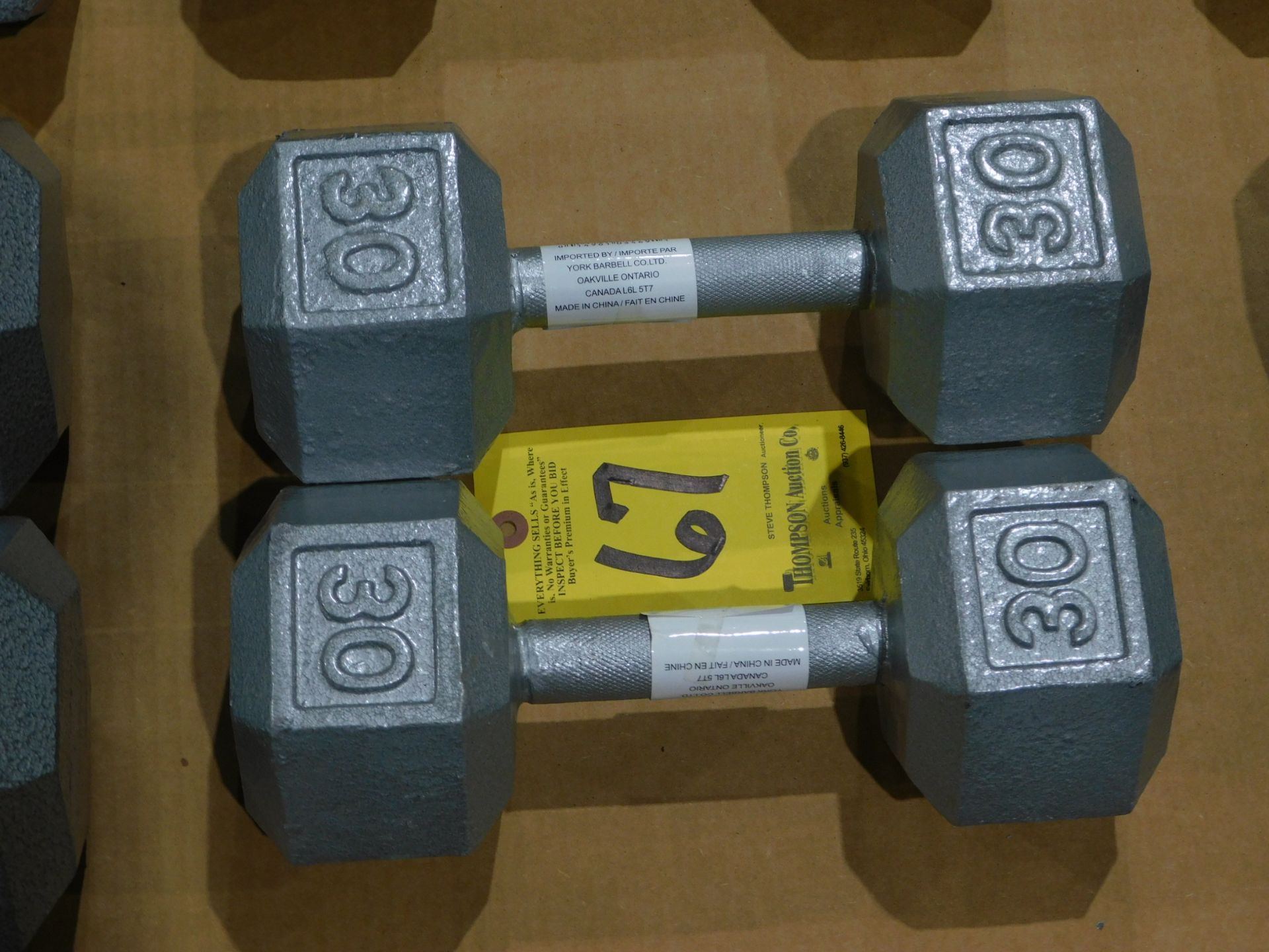 (2) Dumbbells, 30 lb.