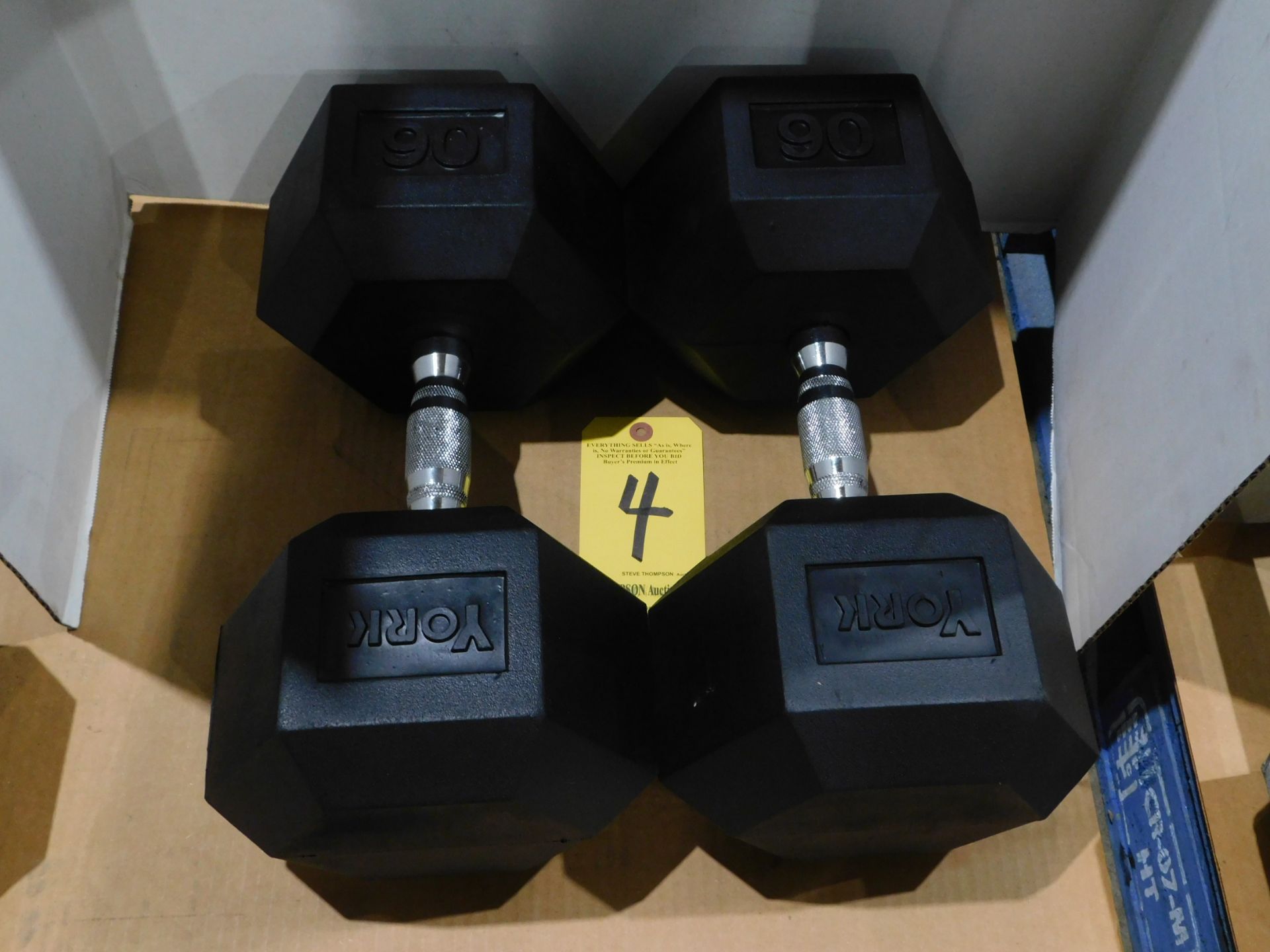 (2) York Dumbbells, 90 lb.