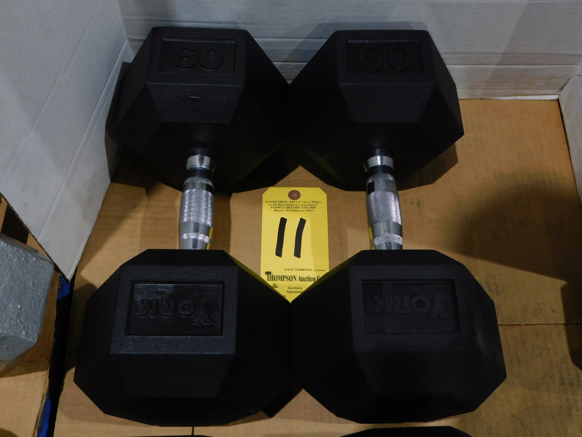 (2) York Dumbbells, 60 lb.