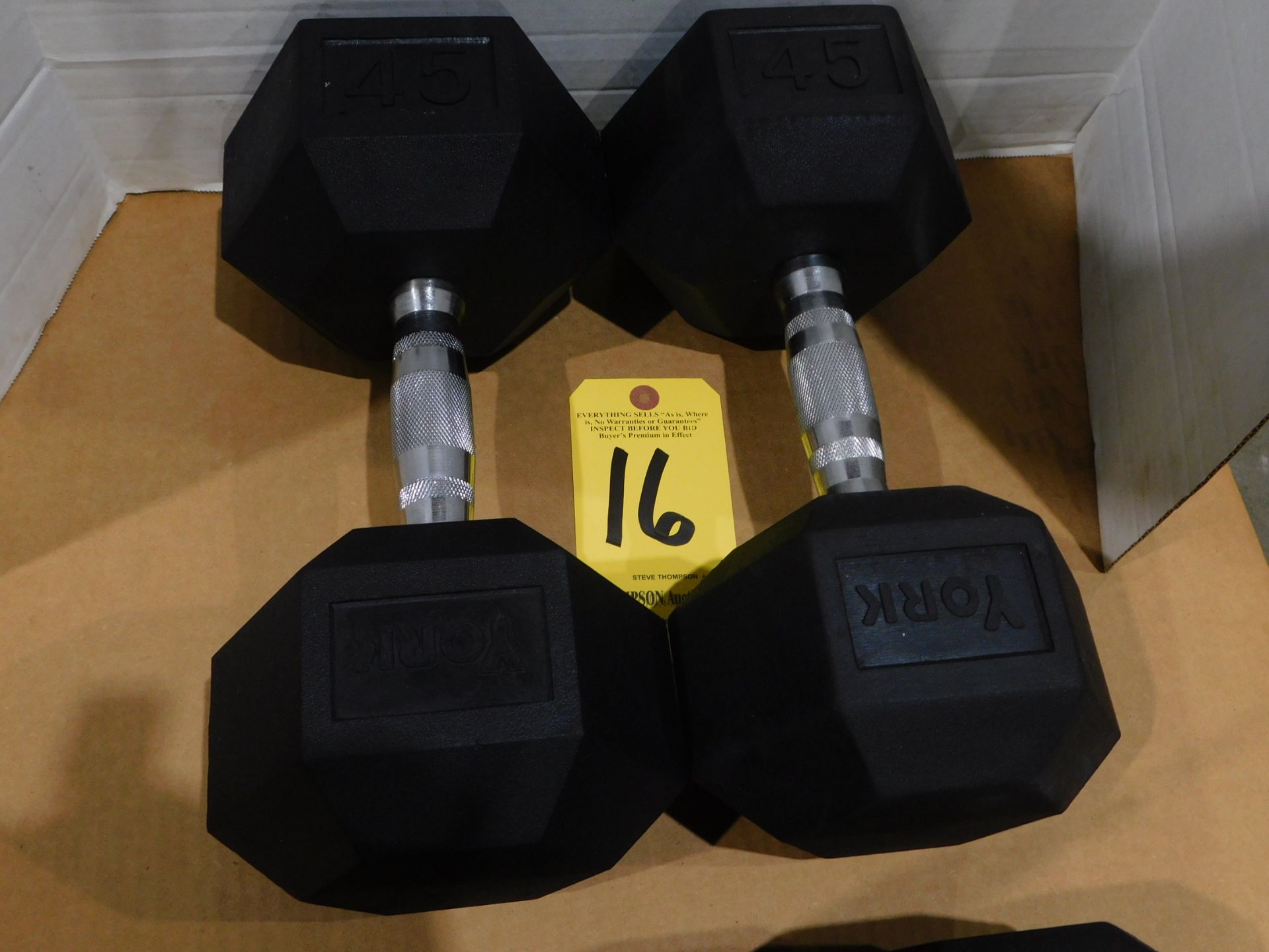 (2) York Dumbbells, 45 lb.