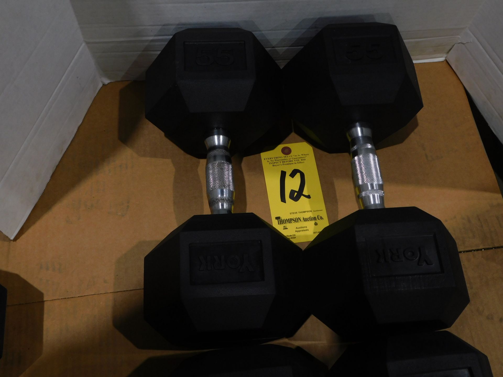 (2) York Dumbbells, 55 lb.