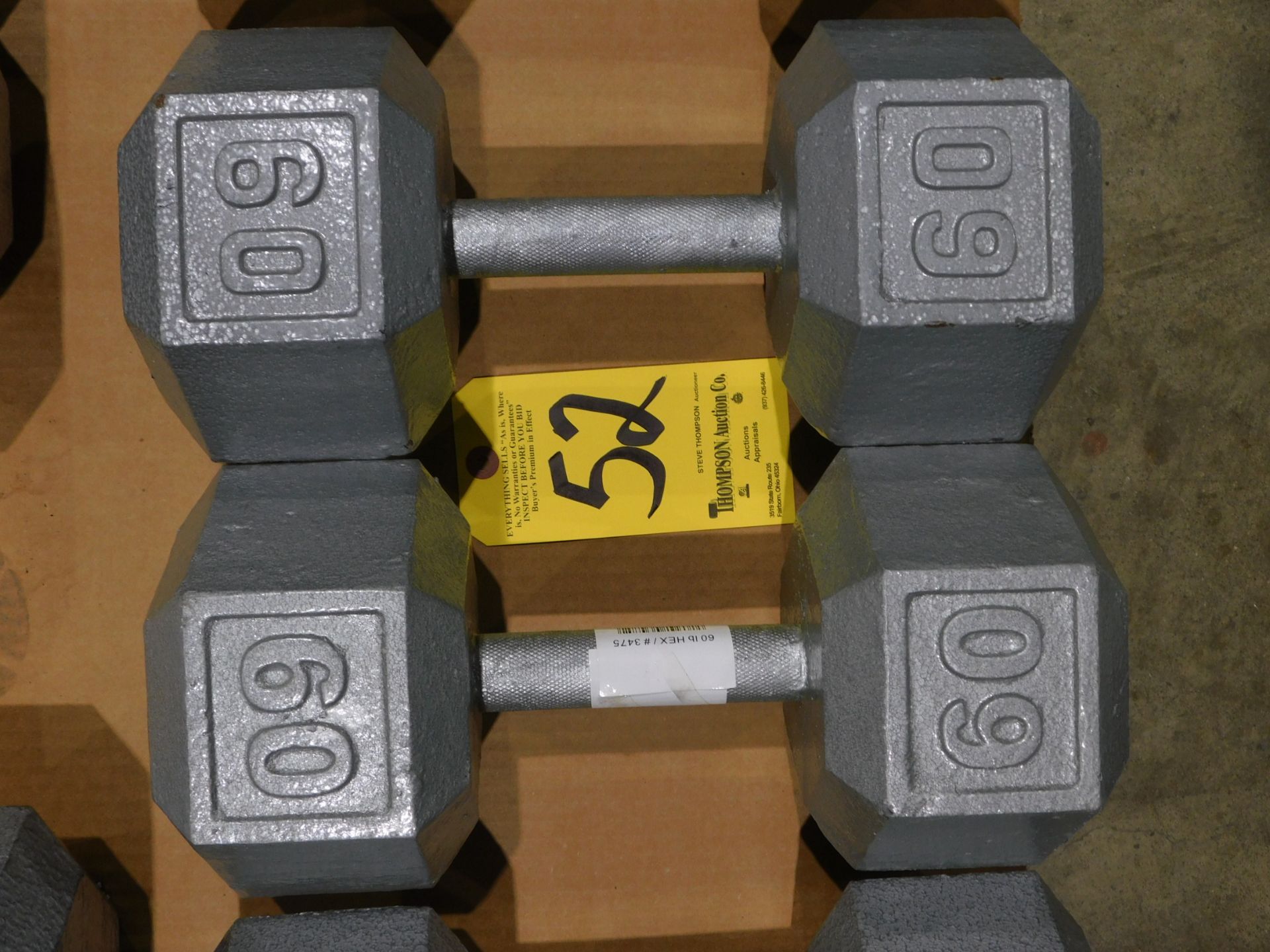 (2) Dumbbells, 60 lb.