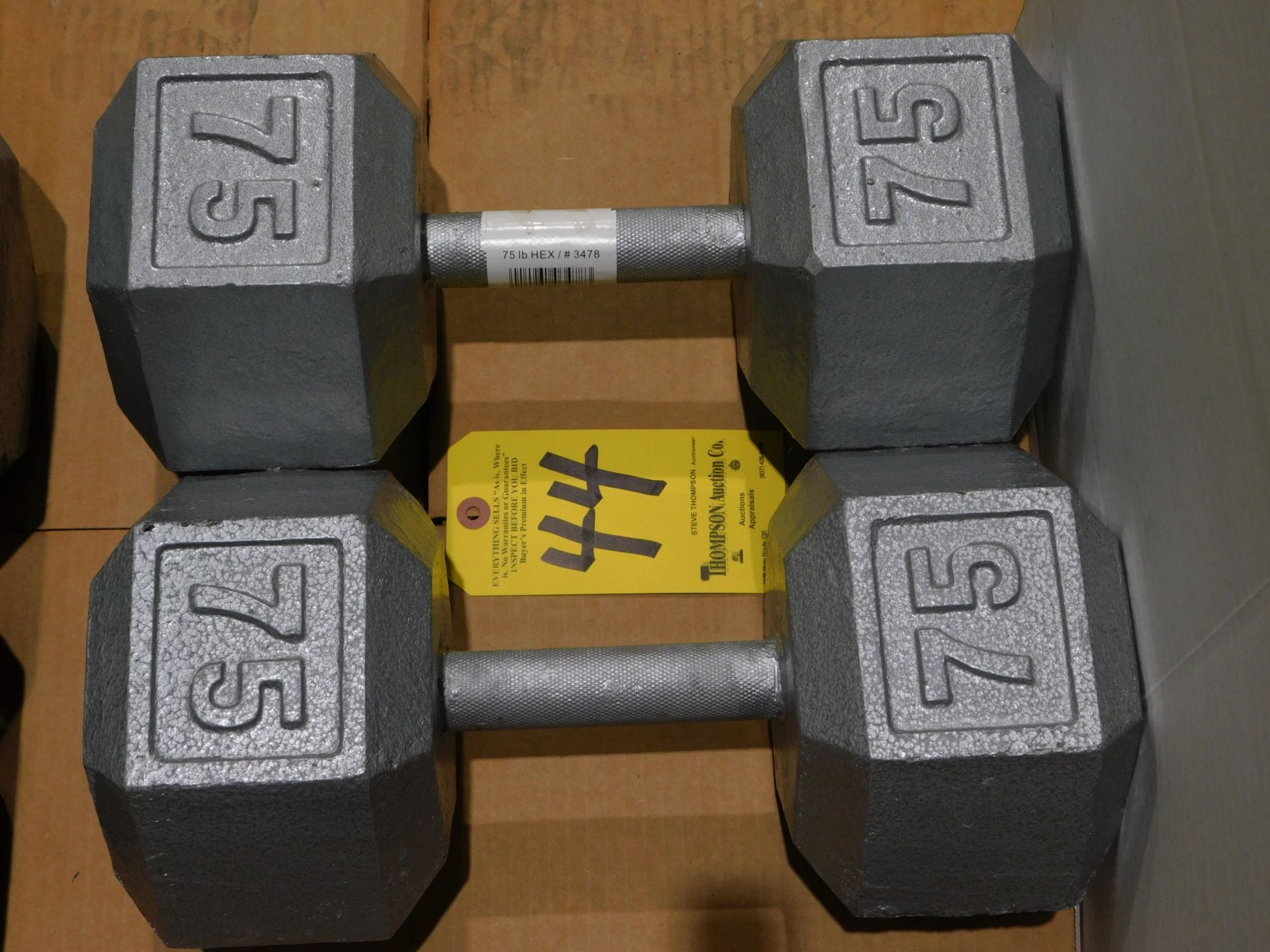 (2) Dumbbells, 75 lb.