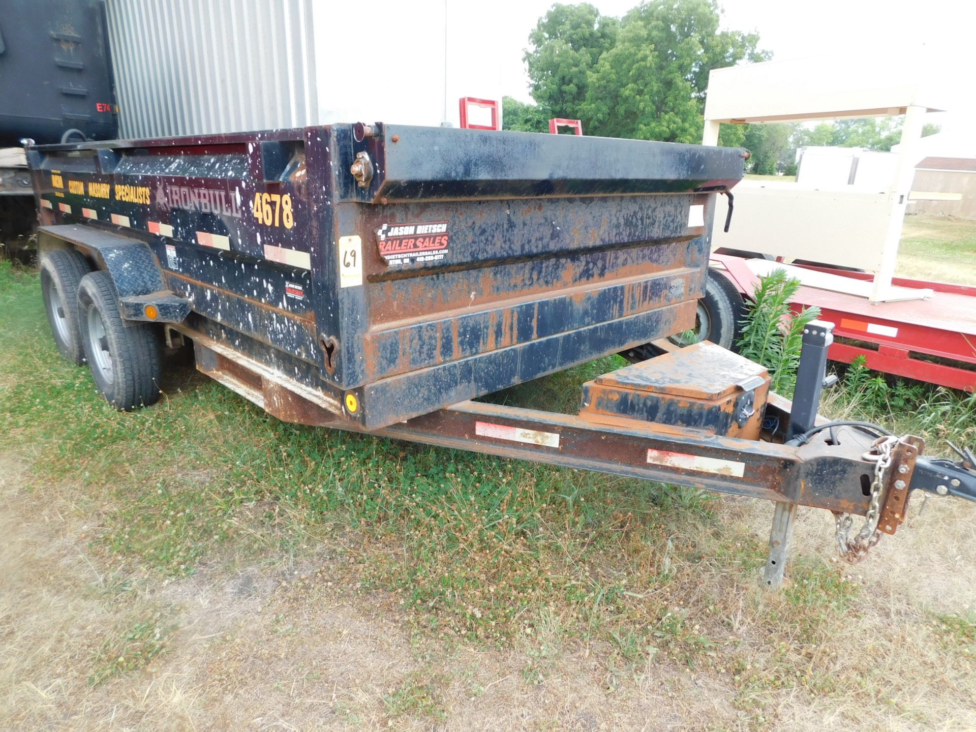 2016 Ironbull Tandem Axle Dump Trailer, VIN 50HDT1428H1007082, 14,000 lb. GVWR, 14' Bed with 2' High